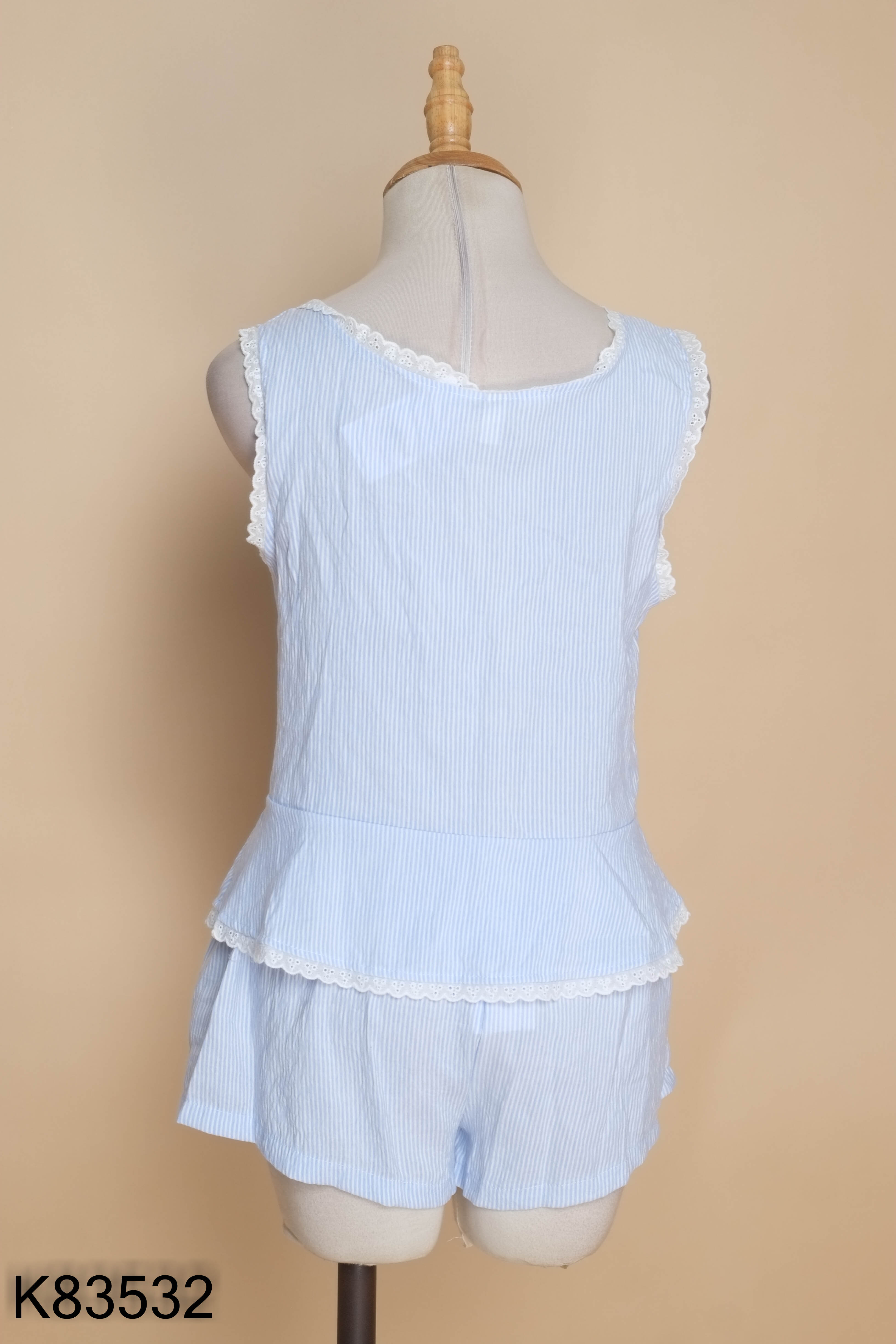 Set đồ ngủ xanh sọc