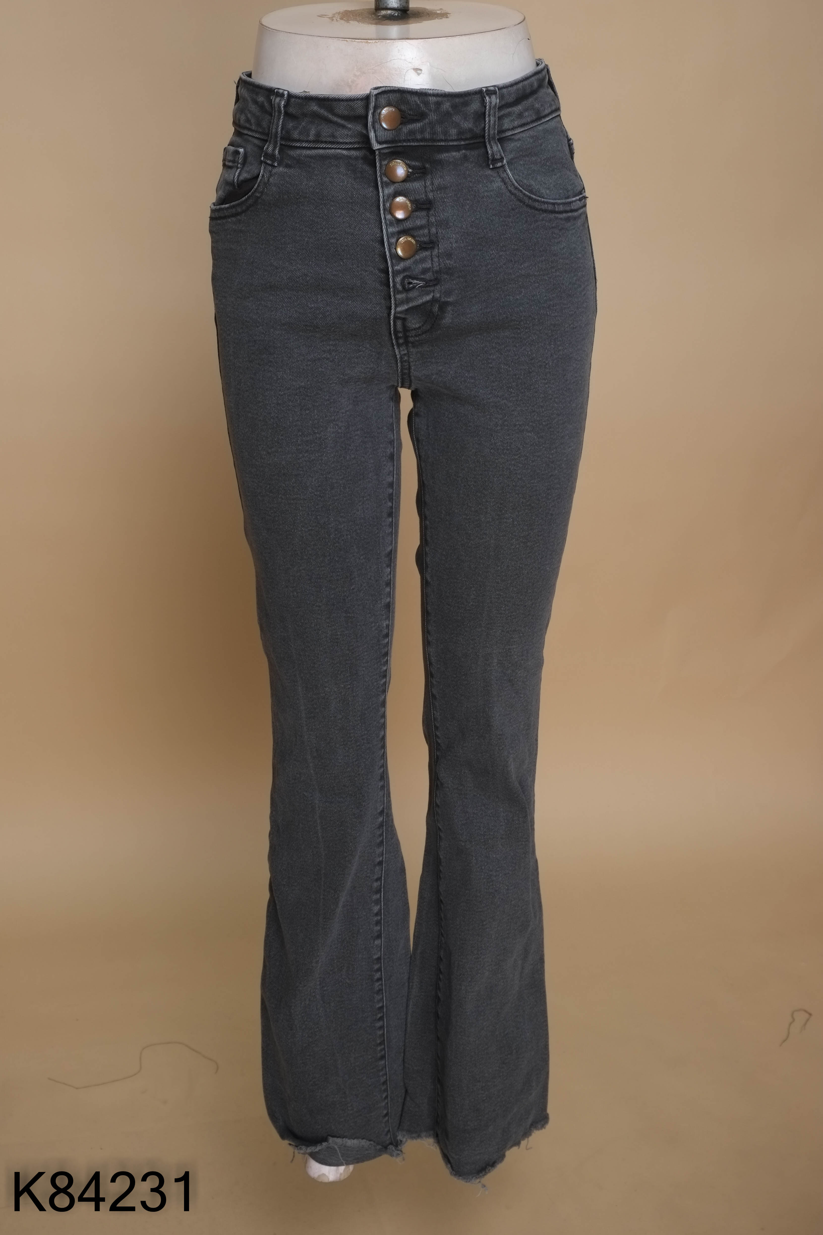 Quần jeans ZARA xám trơn