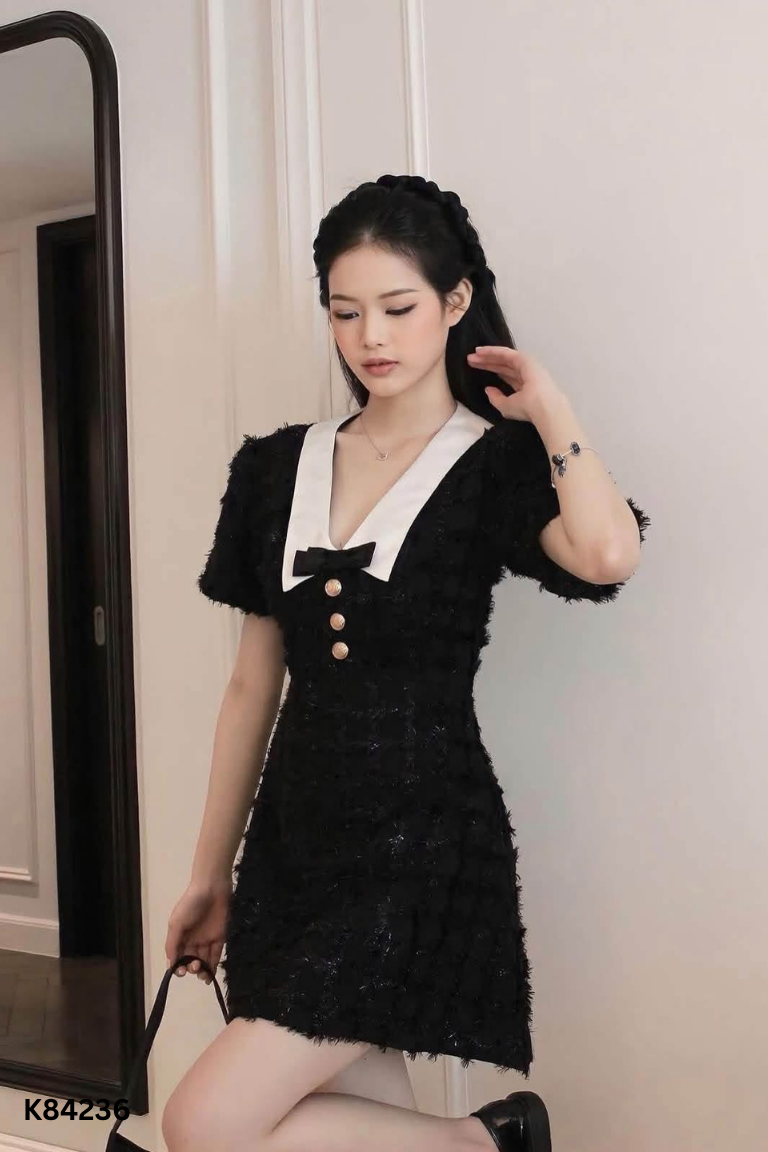 Váy đen TINGOAN phối kim tuyến