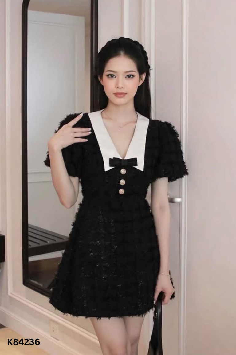 Váy đen TINGOAN phối kim tuyến