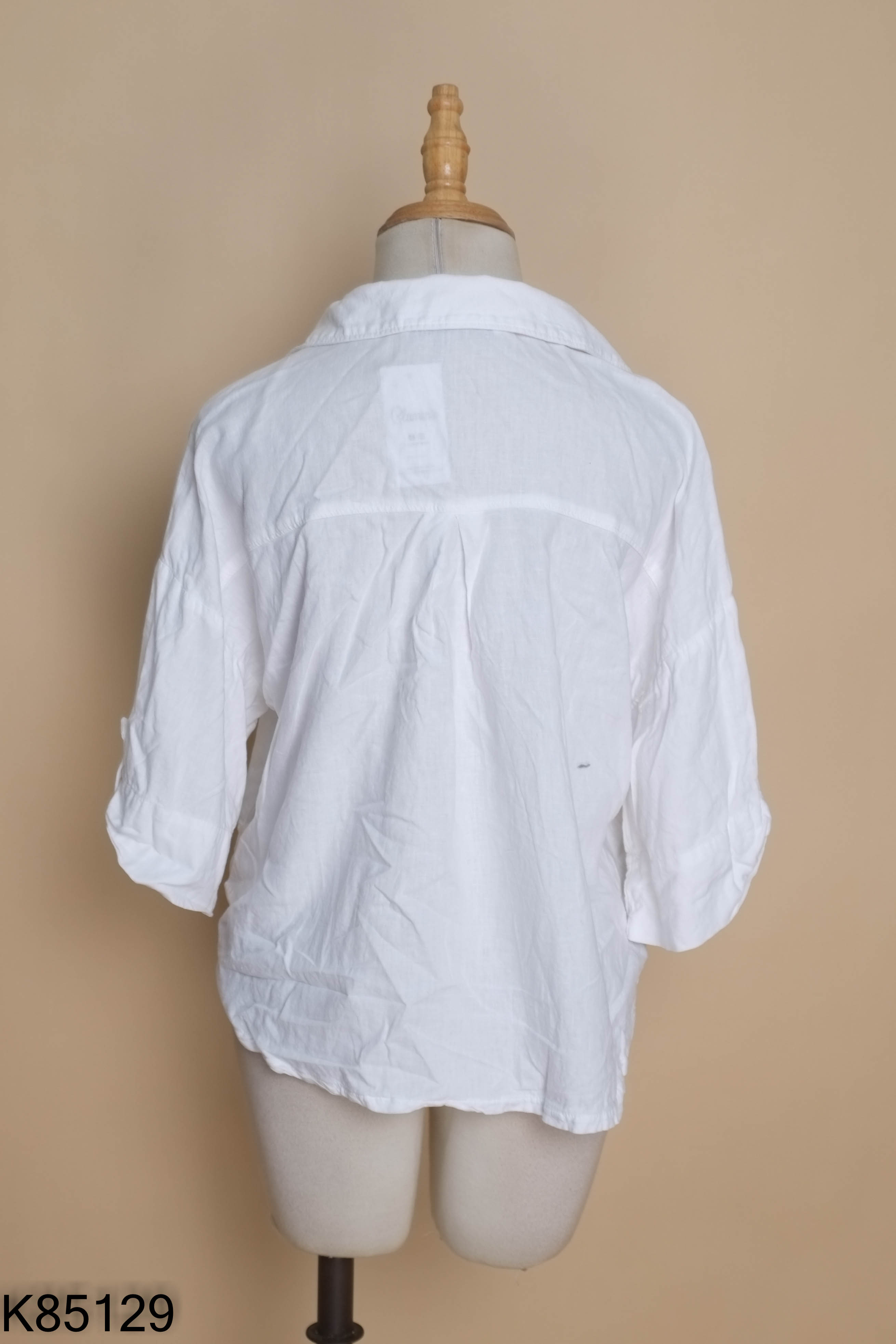 Áo sơ mi trắng ZARA tay lửng