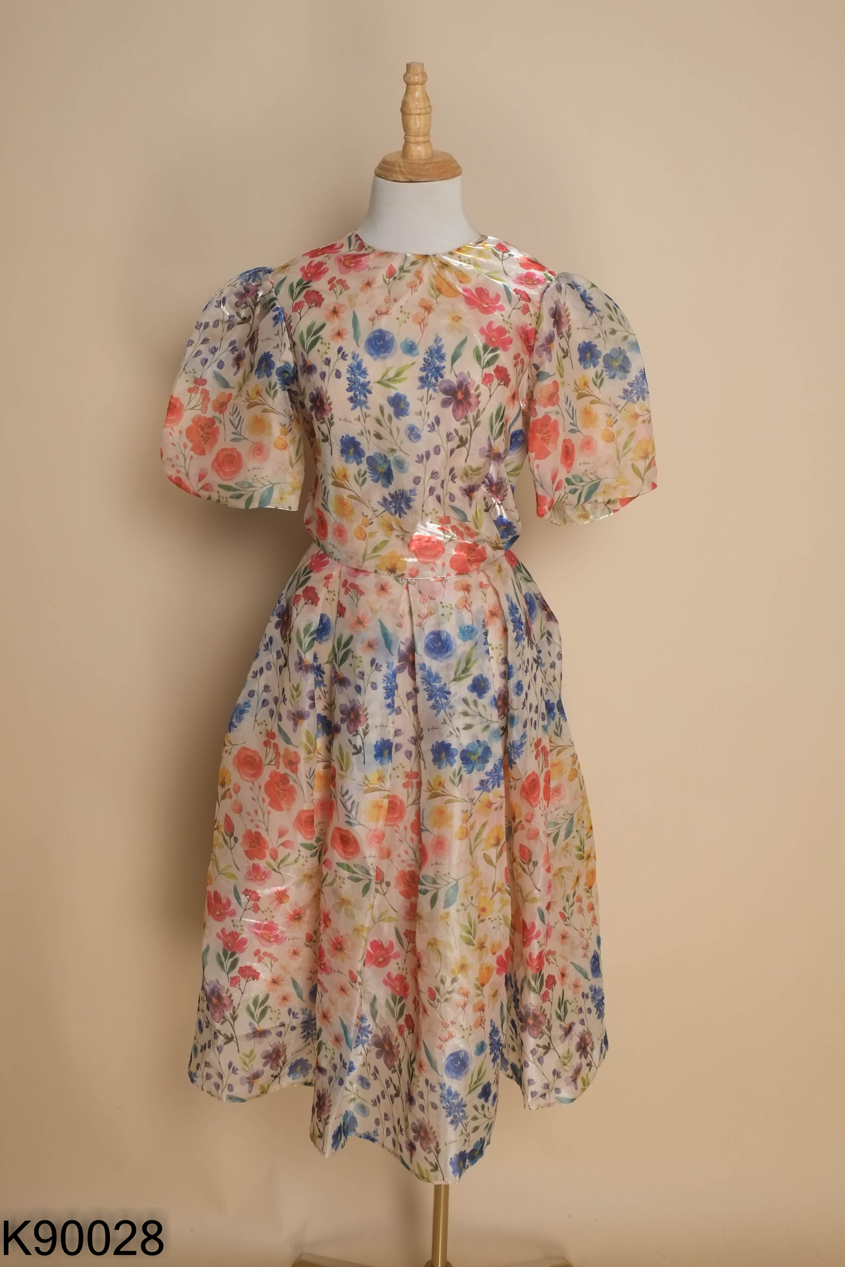 Váy KATZ organza be họa tiết hoa