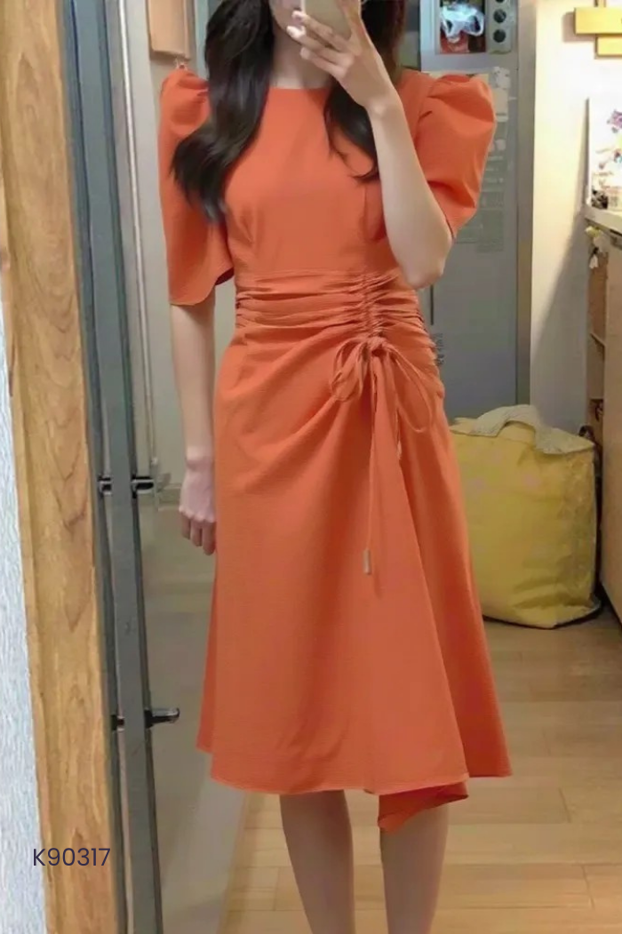 Váy nâu dúm cạnh