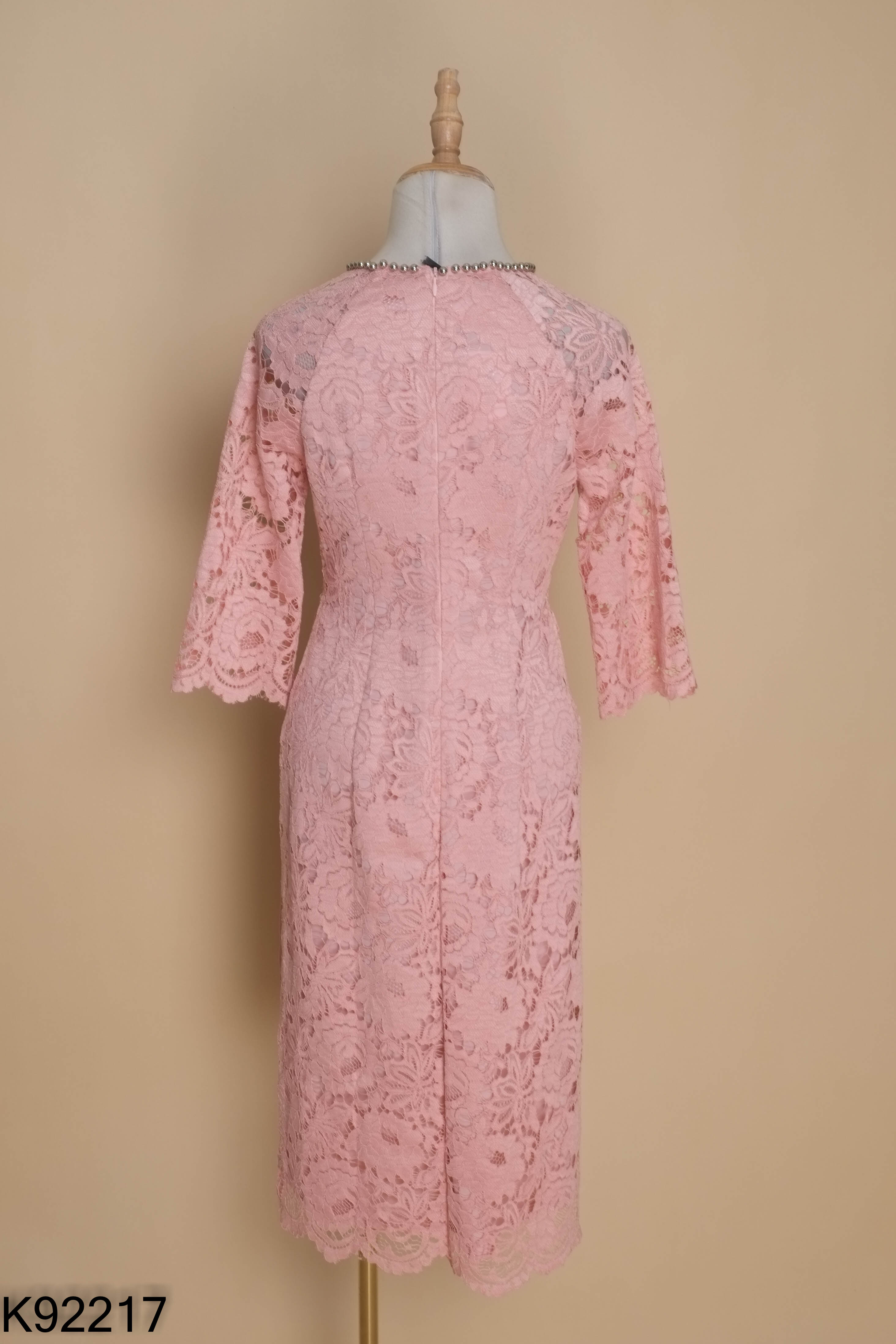 NEWTAG áo dài HUONG BOUTIQUE ren hồng