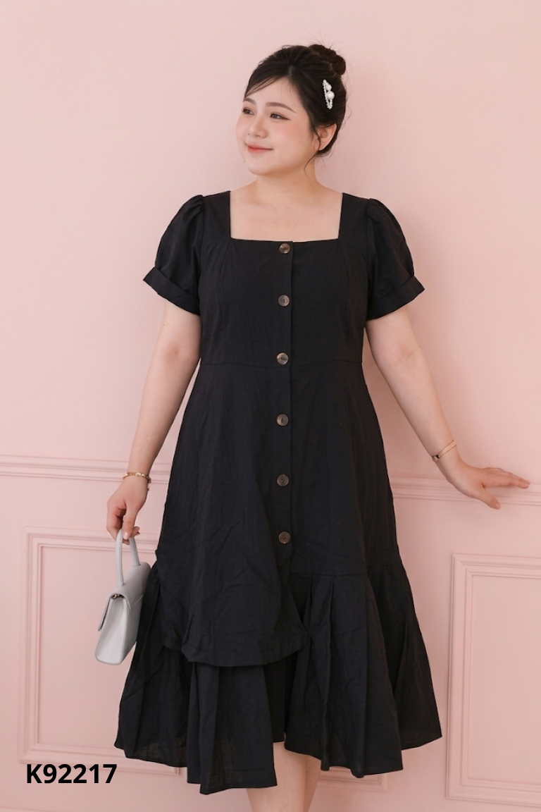 Váy đen IZY BIGSIZE phối cúc