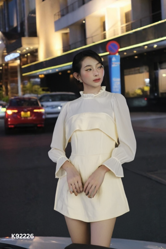 Set Áo be phối voan + quần shorts