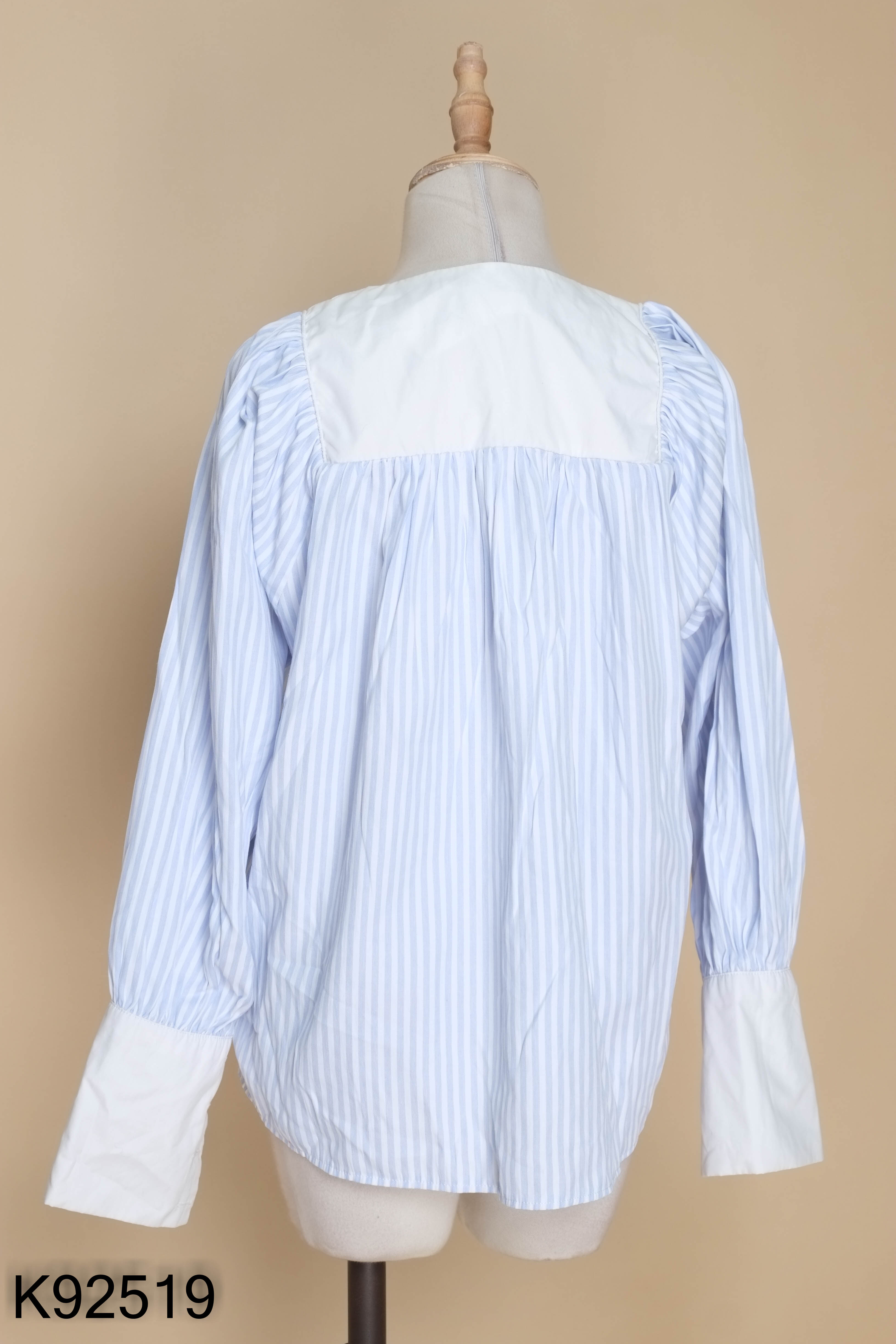 Áo HẺM DRESS xanh kẻ trắng