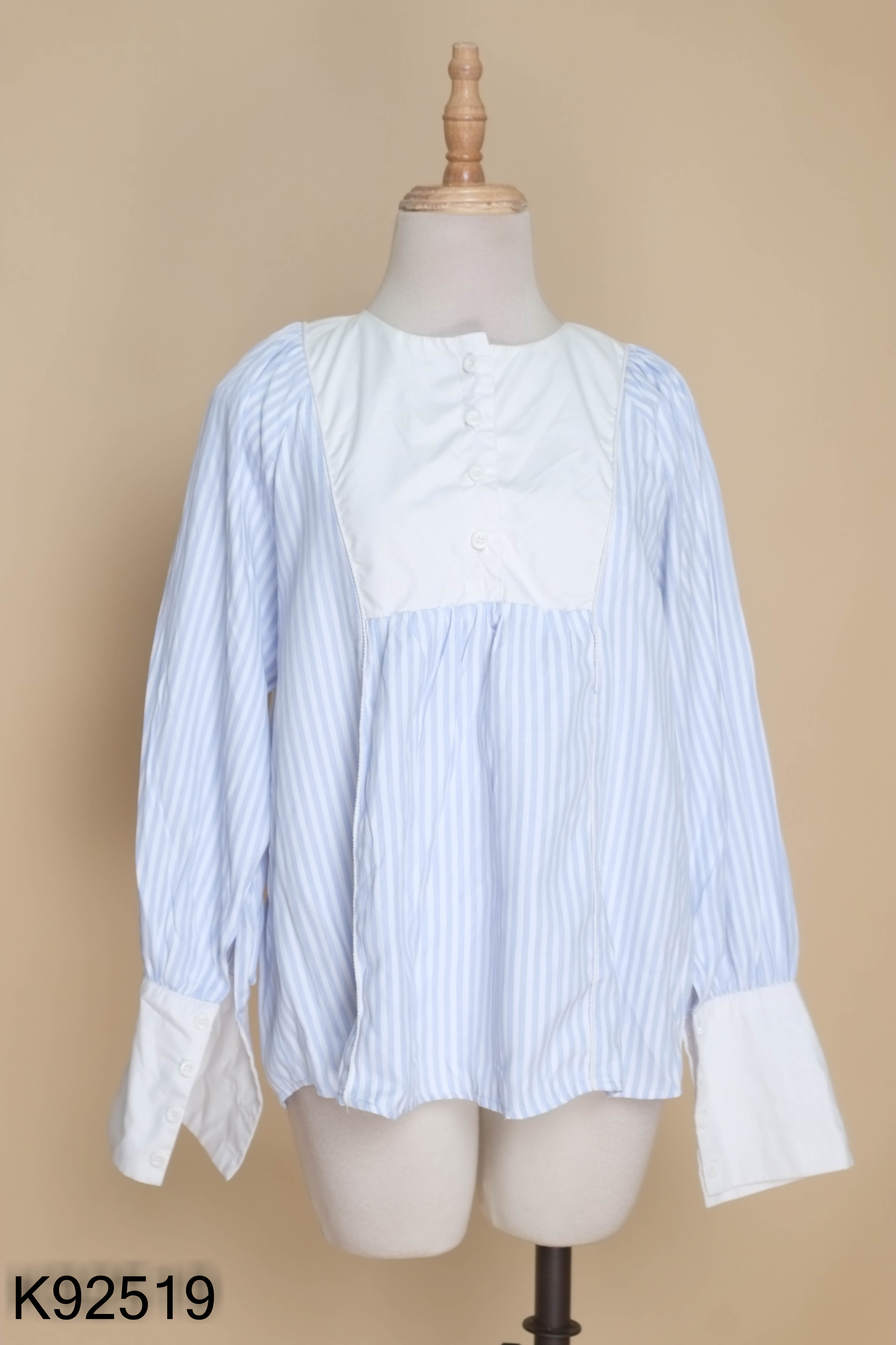Áo HẺM DRESS xanh kẻ trắng