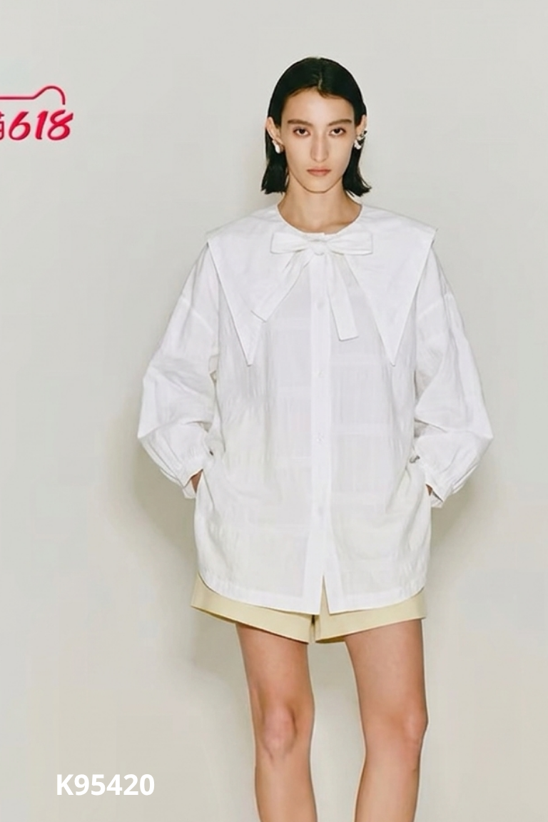 Váy trắng QIDIAN babydoll