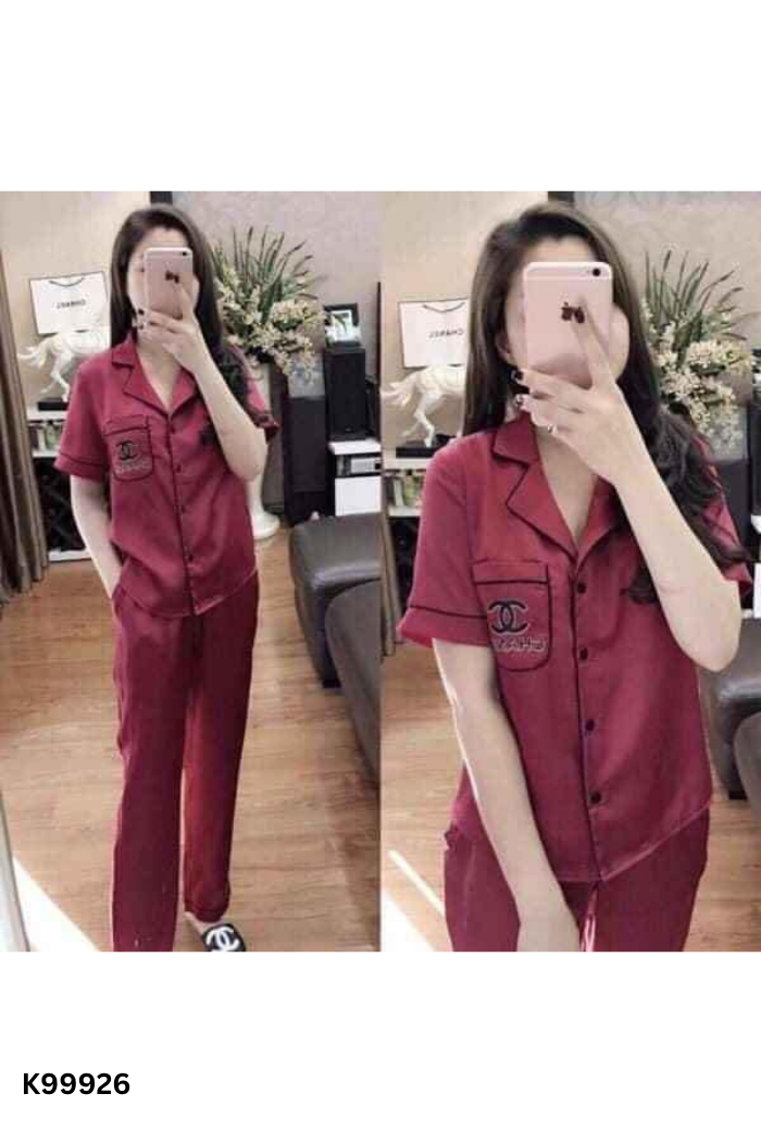 NEWTAG SET Đồ ngủ BAMBI đỏ phối đen