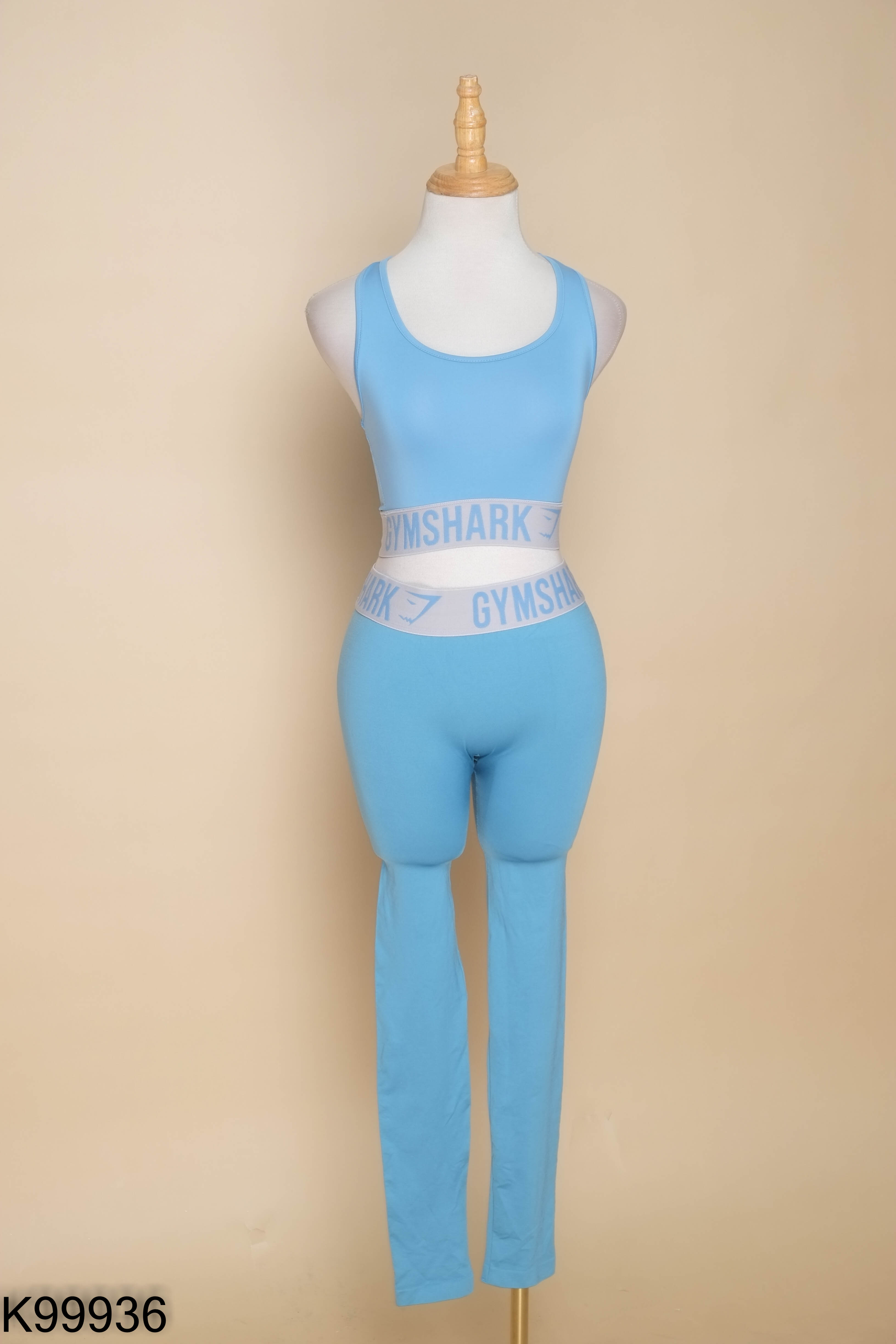 NEWTAG SET Áo tập xanh GYMSHARK + Quần tập xanh dài