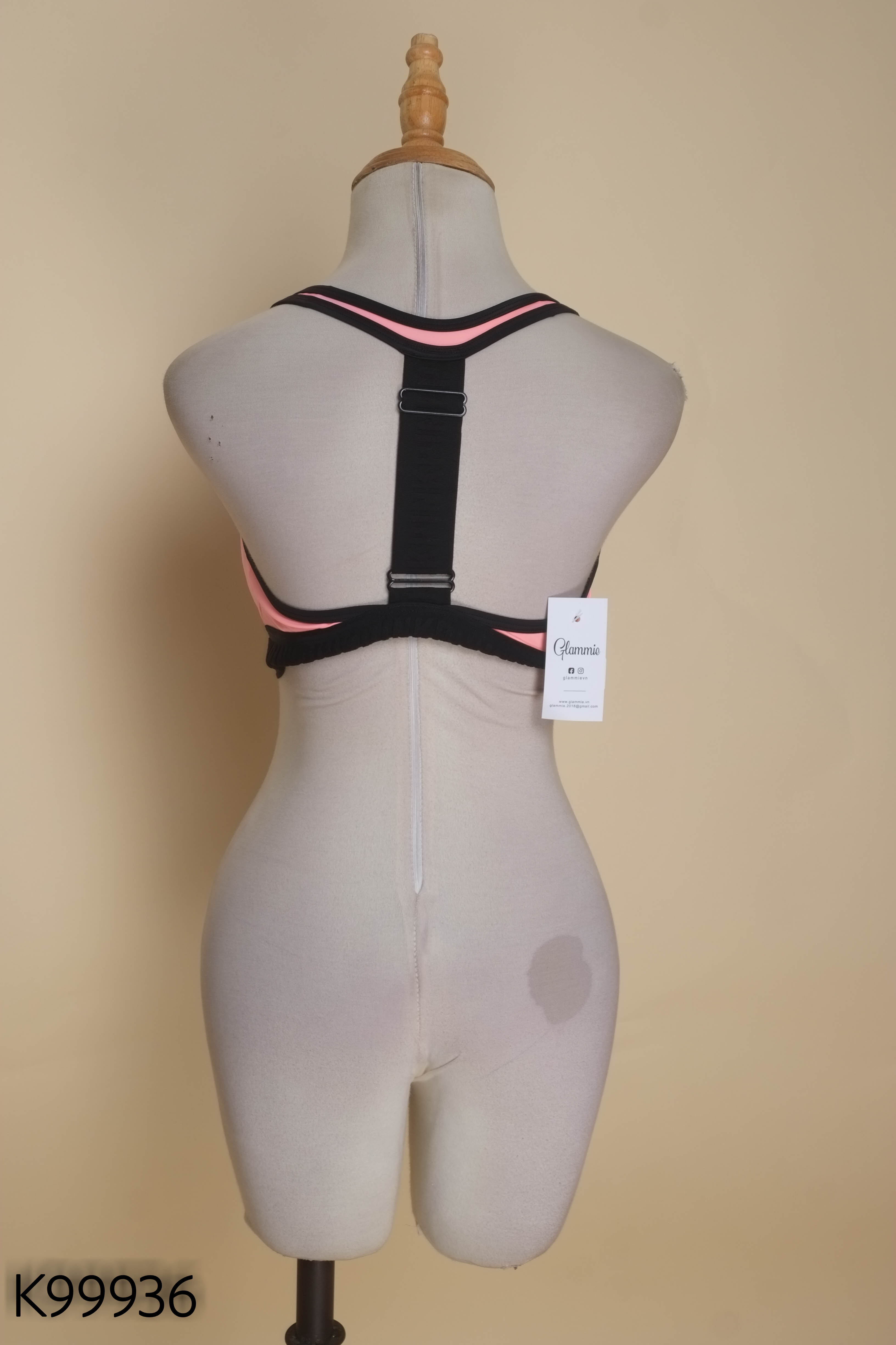 NEWTAG áo ngực PINK cam viền đen