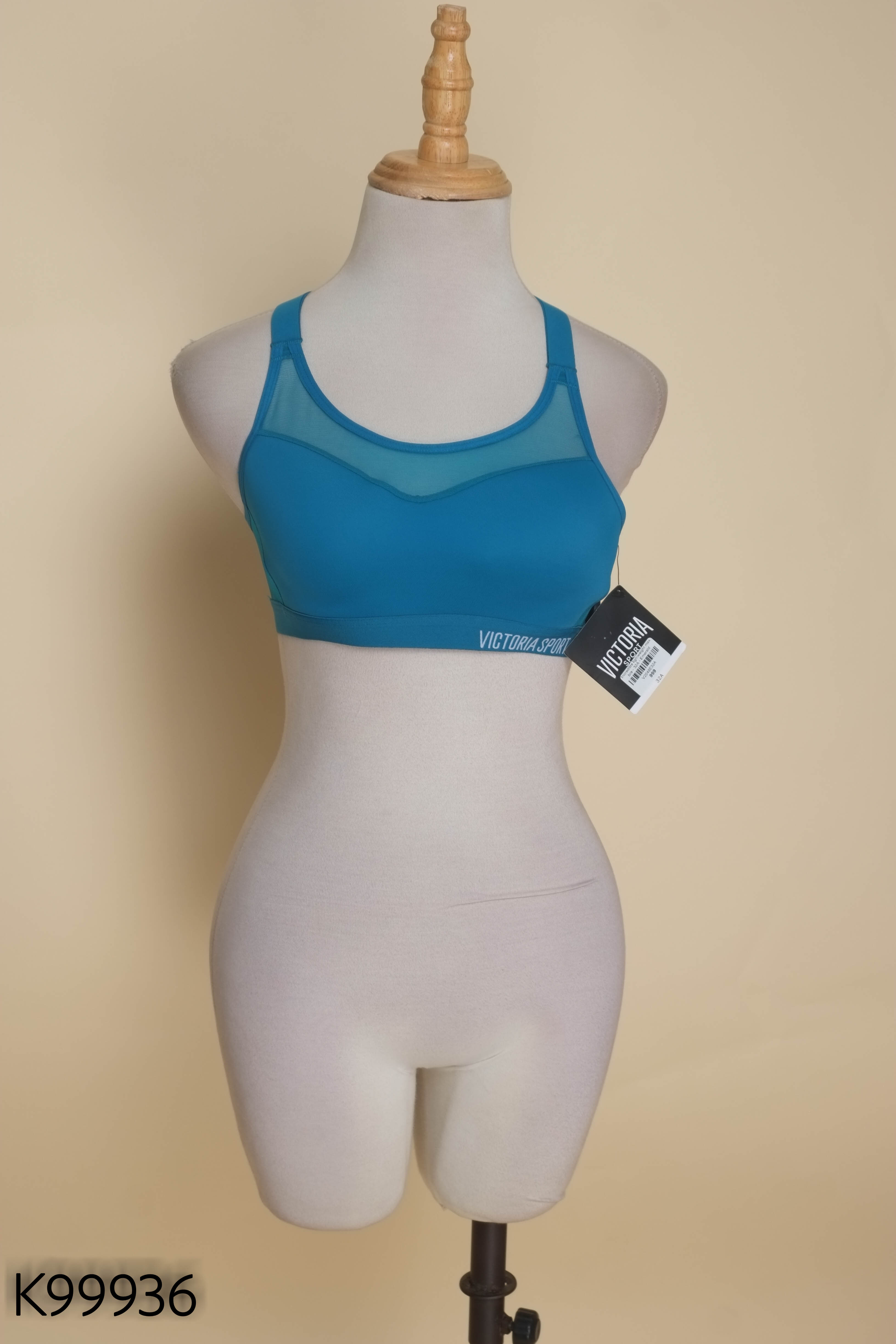 NEWTAG áo ngực VICTORIA xanh cổ vịt