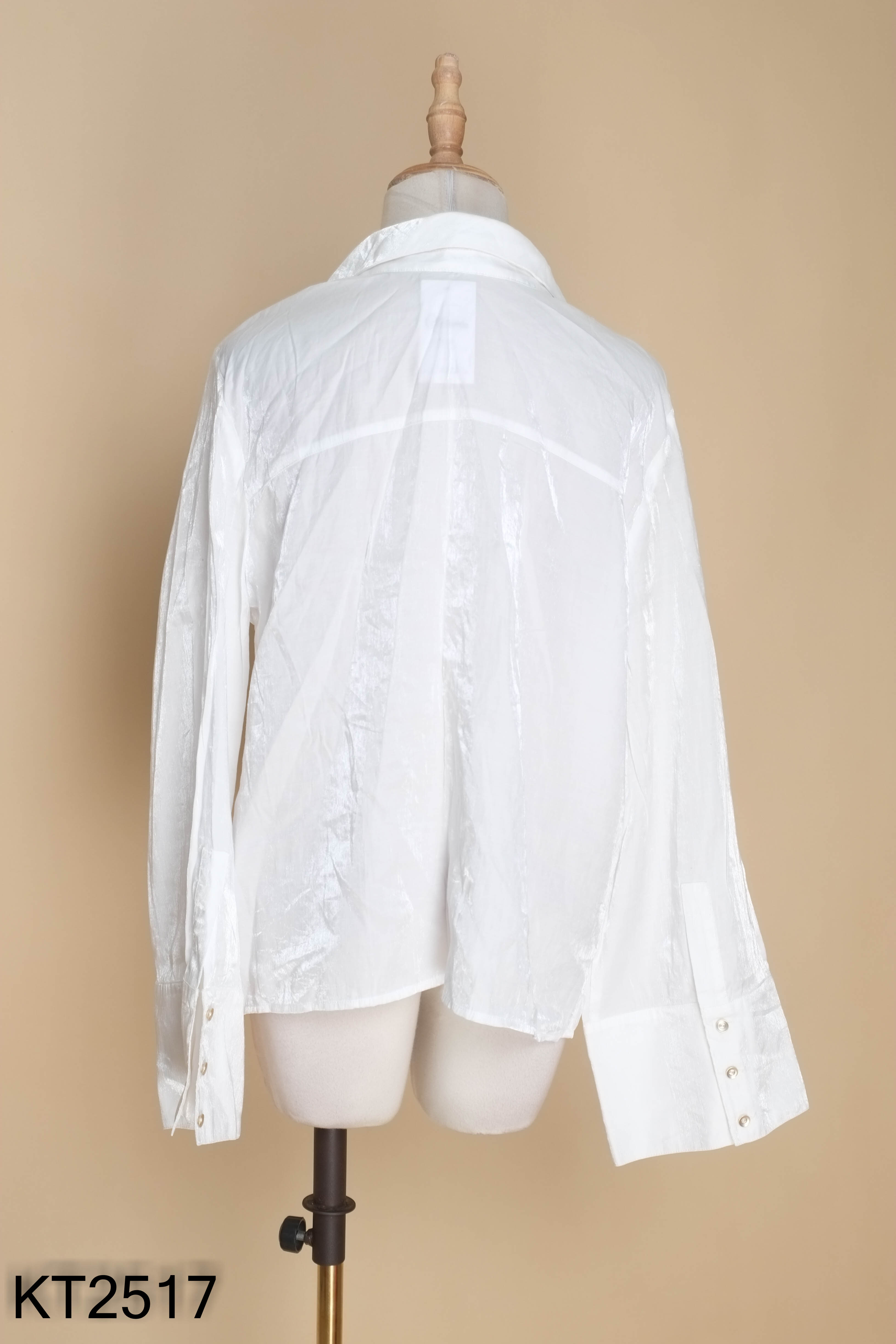 Áo sơ mi organza trắng