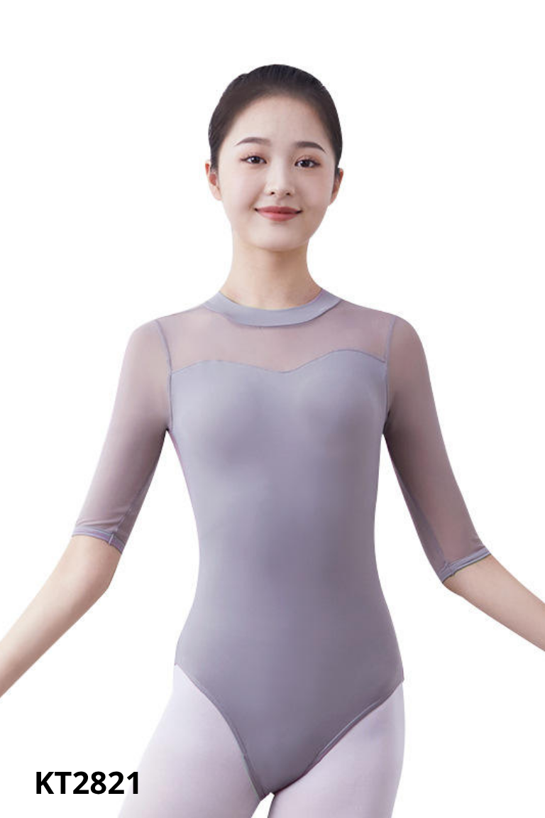 Jumpsuit tím than mix lưới