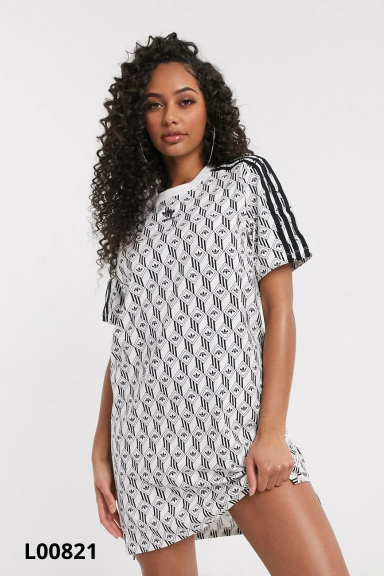 Váy ADIDAS trắng hoạ tiết