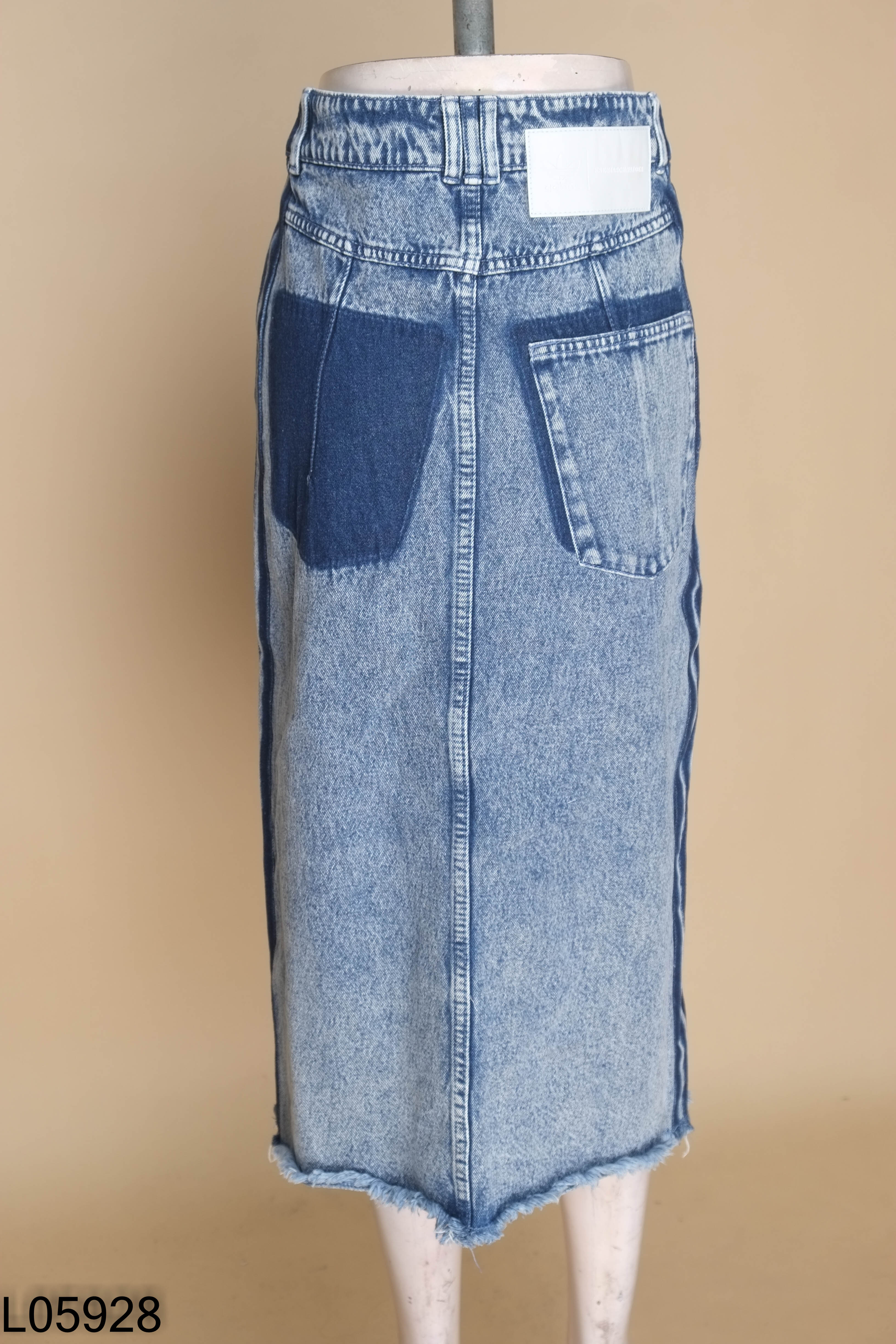 Chân váy ADIDAS jeans xanh sọc