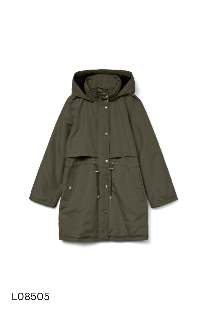 Áo khoác dù VERO MODA xanh rêu dài