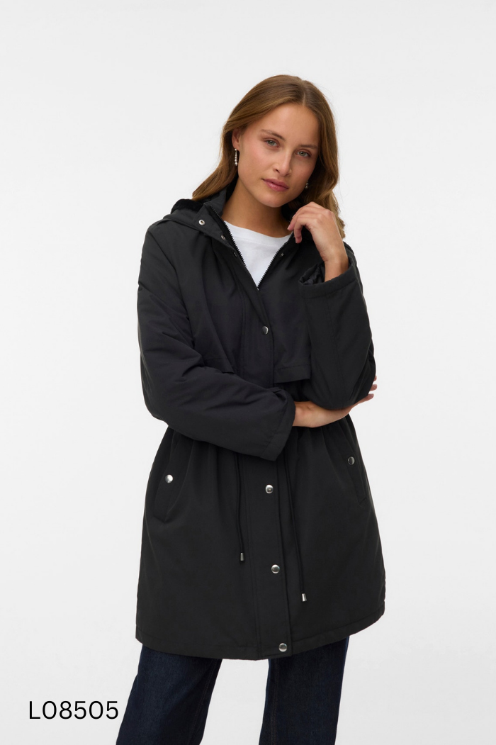 Áo khoác dù VERO MODA xanh than dài