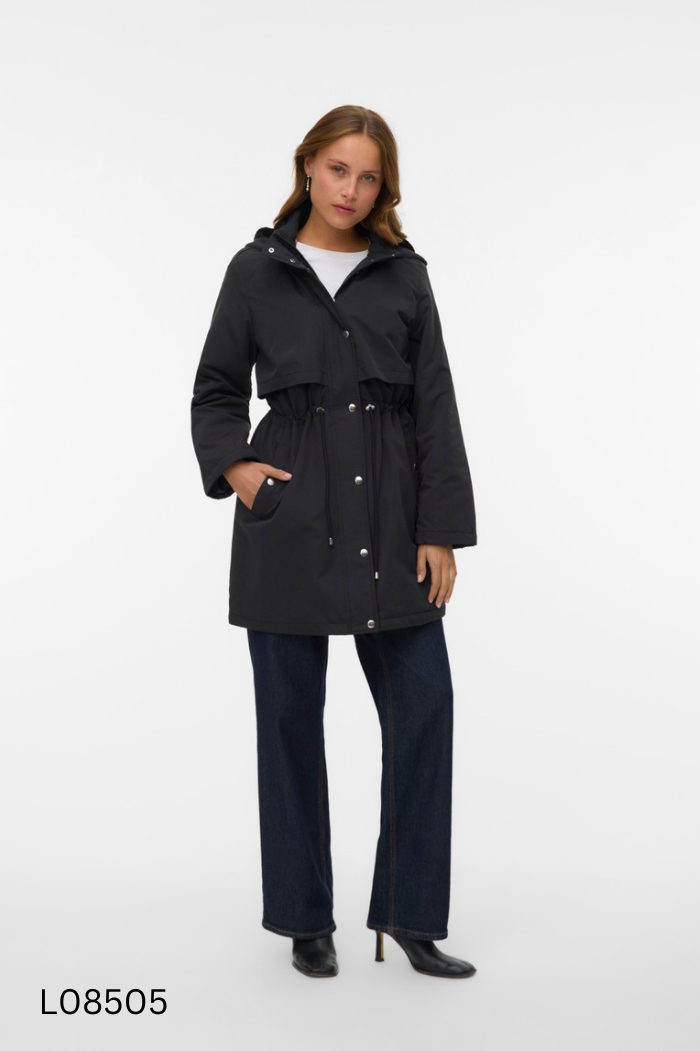 Áo khoác dù VERO MODA xanh than dài