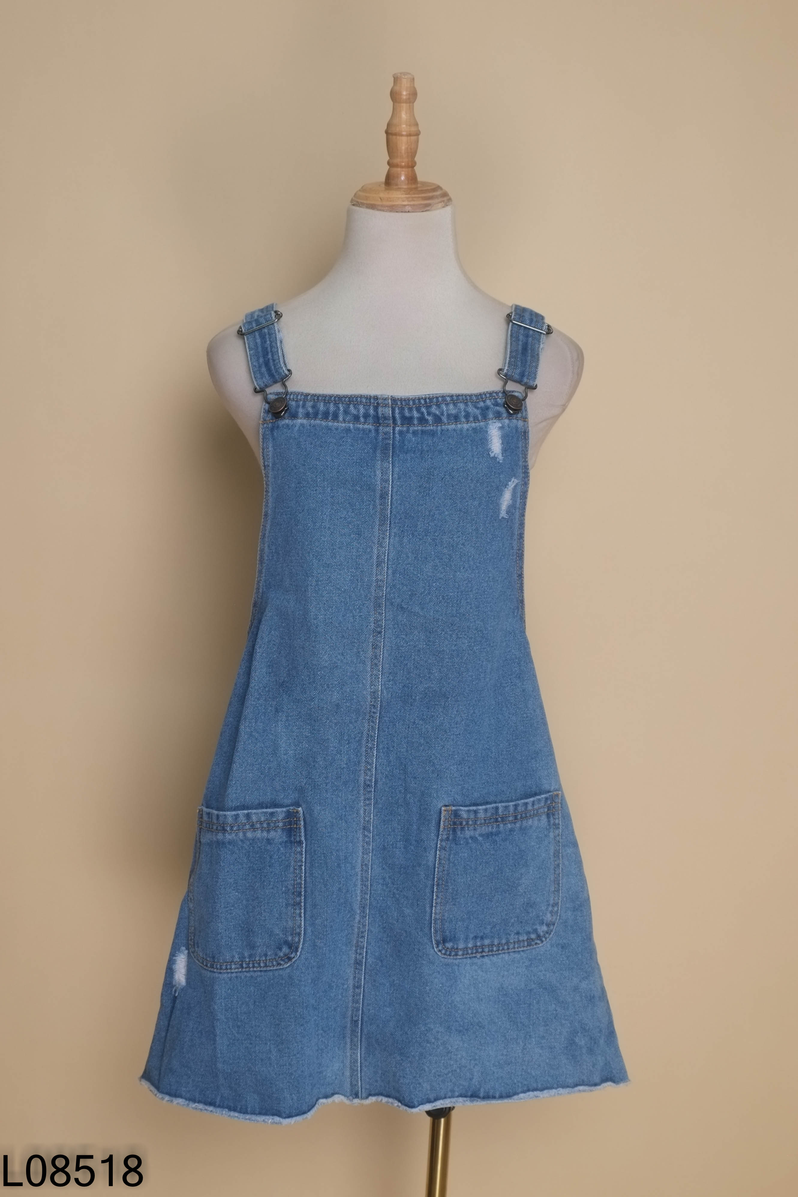 Jumpsuit jeans xanh KHABI váy yếm