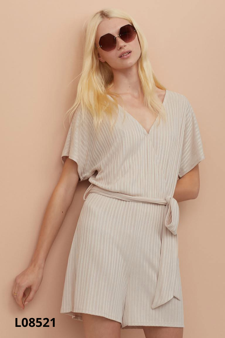 NEWTAG Jumpsuit be H&M trơn phối dây eo