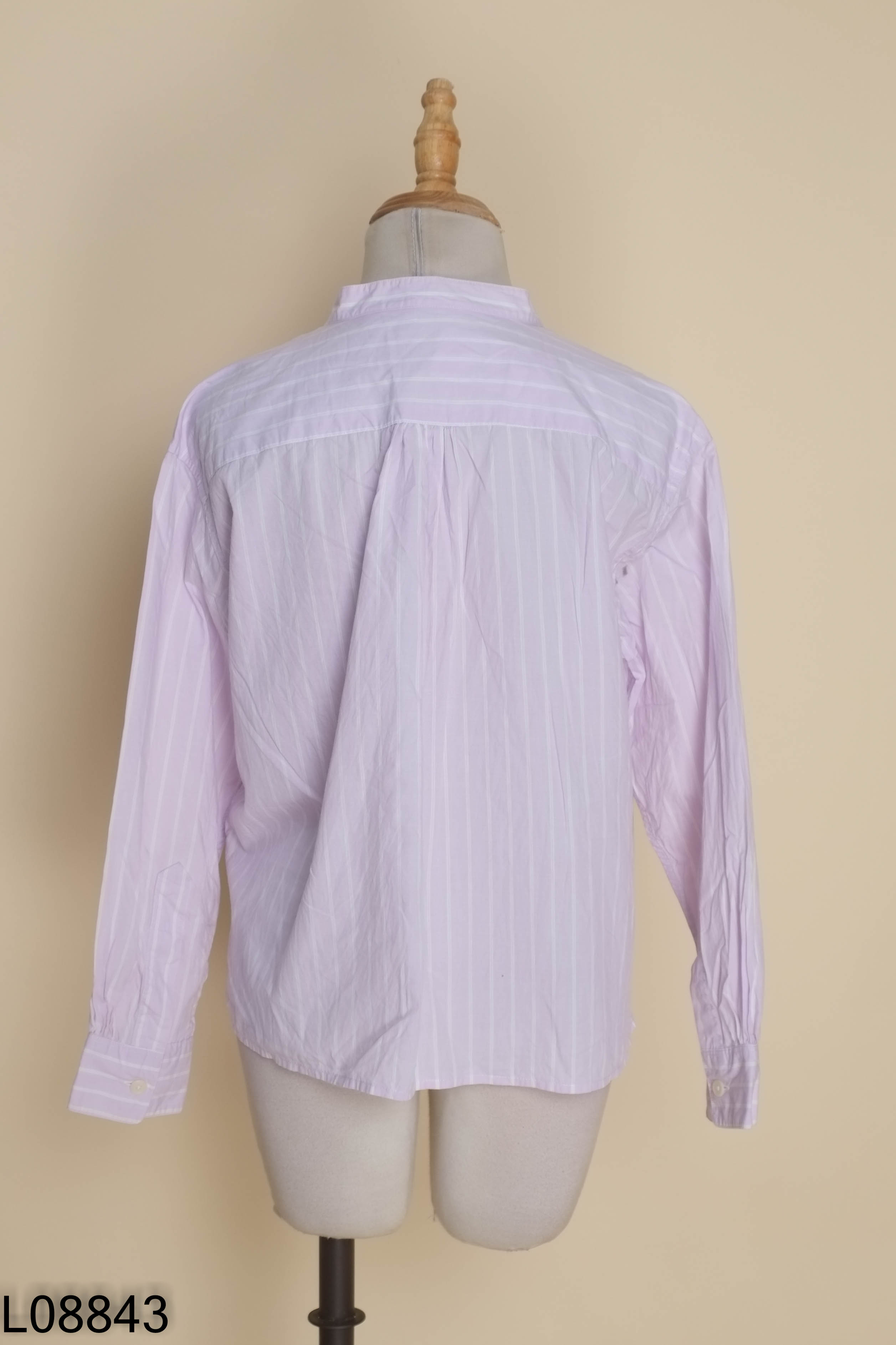 Áo sơ mi UNIQLO tím kẻ