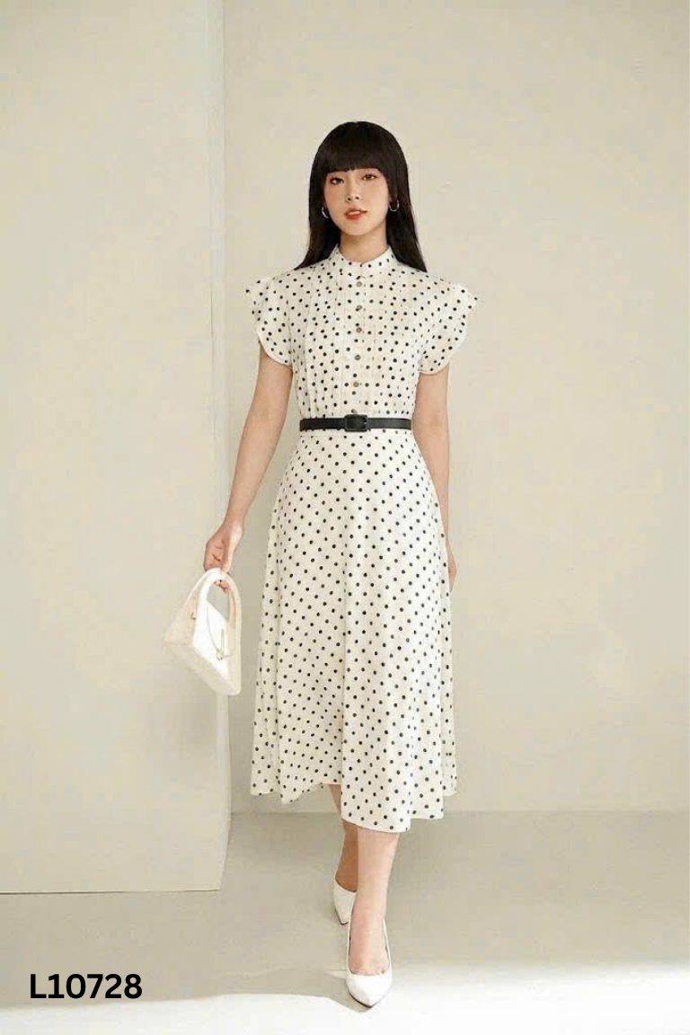 Váy S.PEARL be chấm bi den