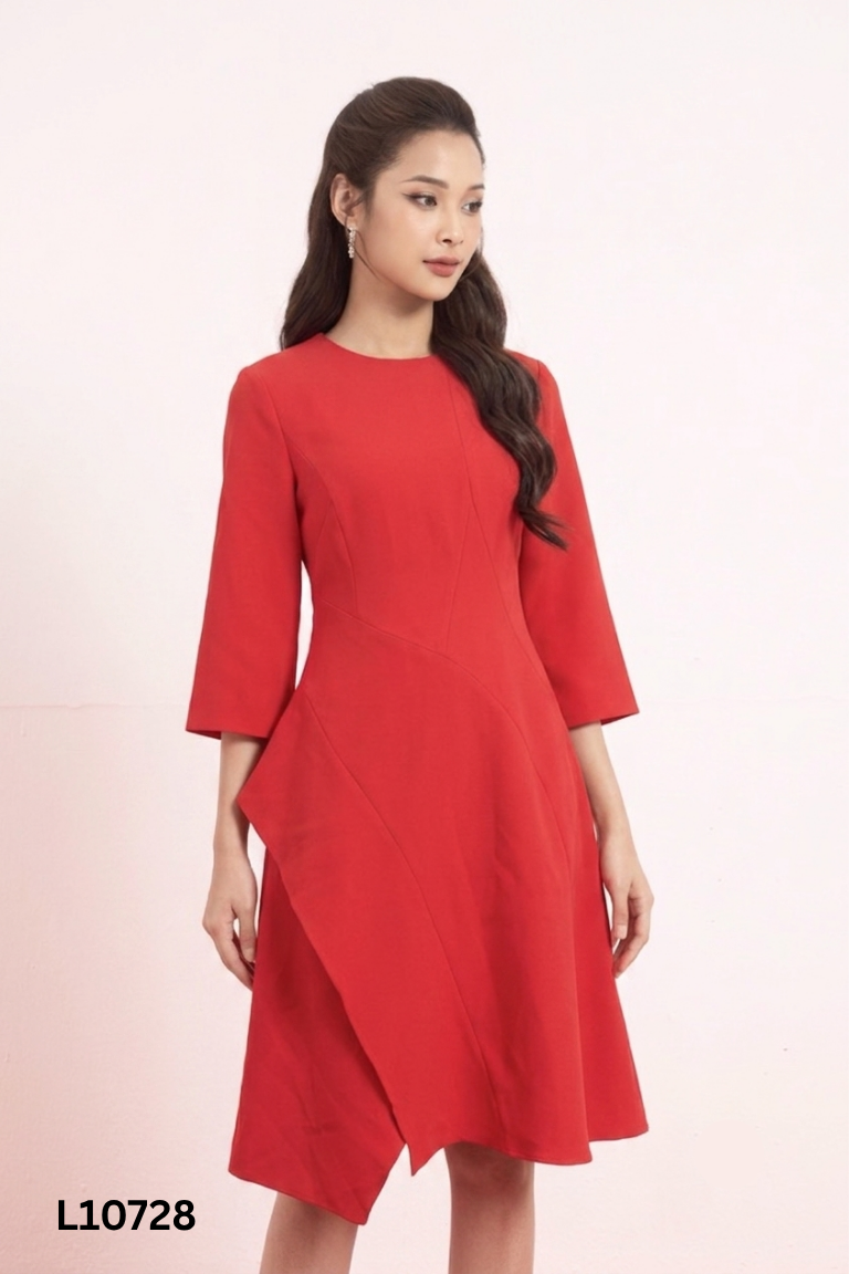 Váy NAERSILING đỏ viền bèo
