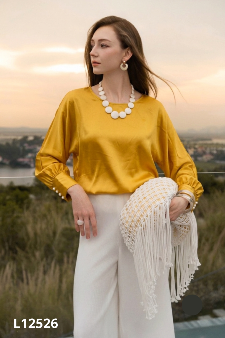 Áo lụa MAGONN vàng