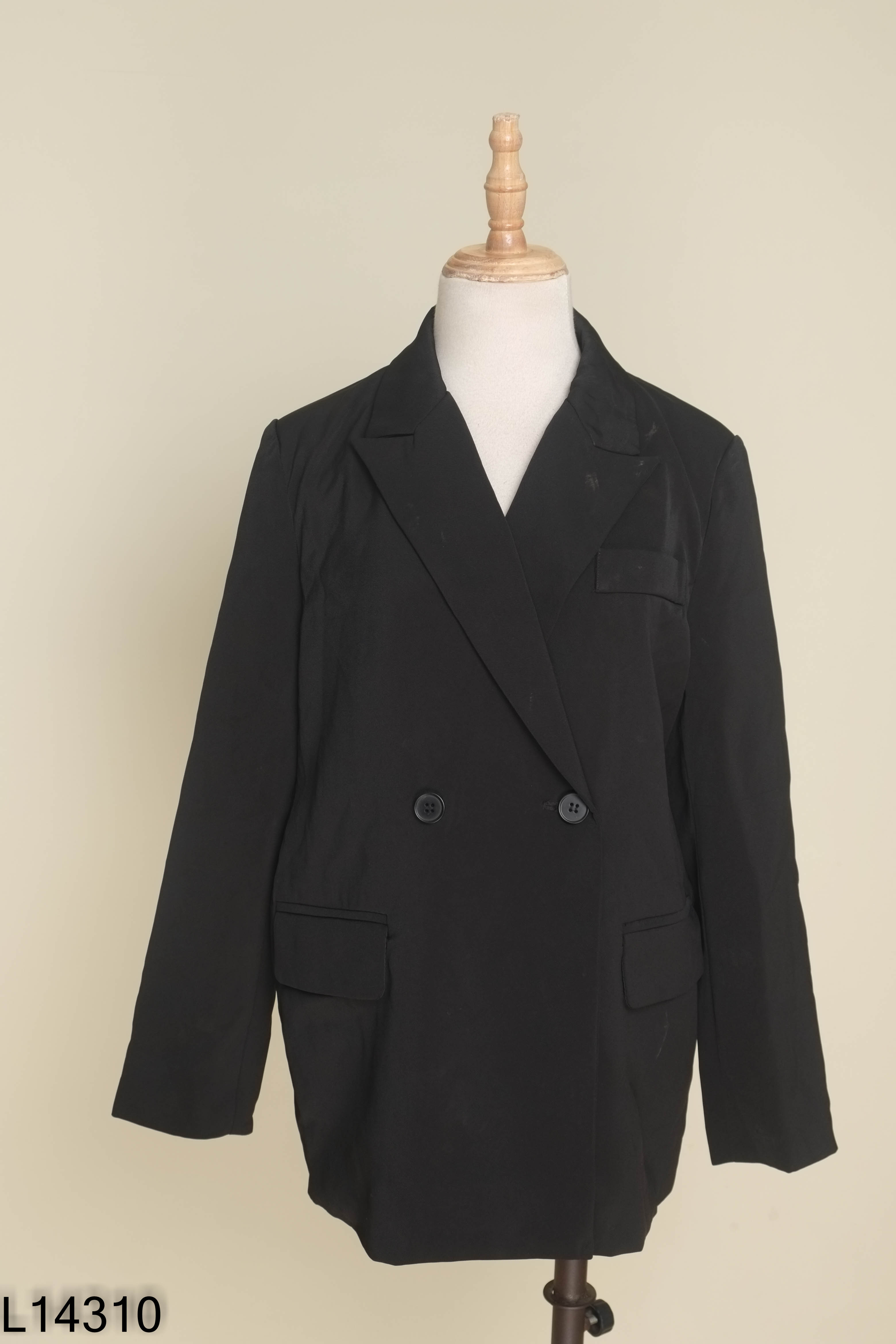 Áo khoác blazers đen phối dây eo