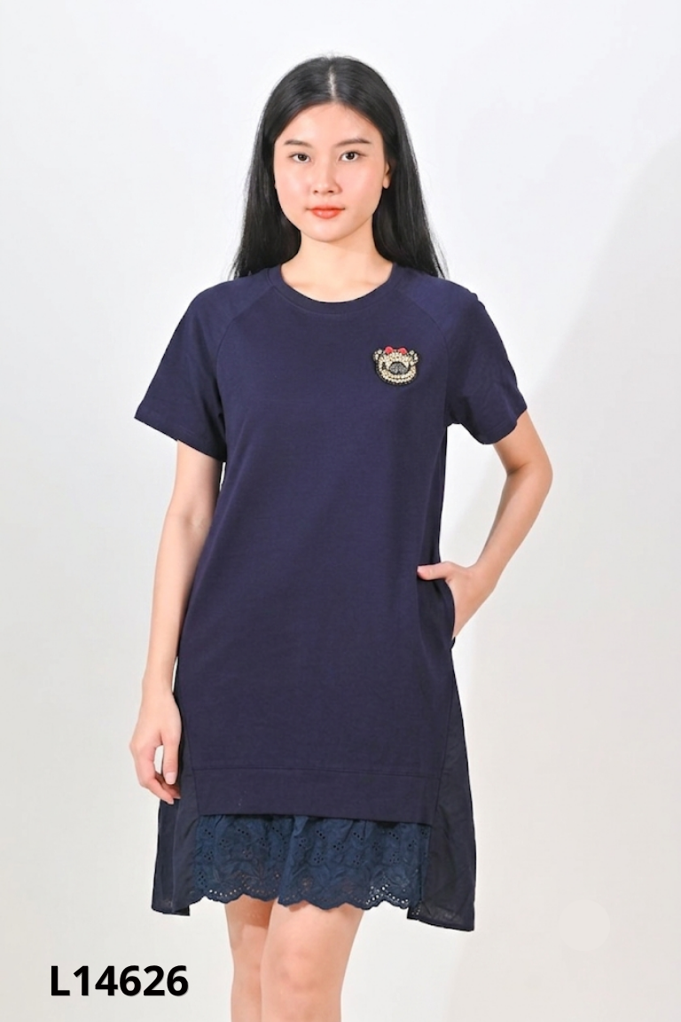 Váy xanh than hình đính đá