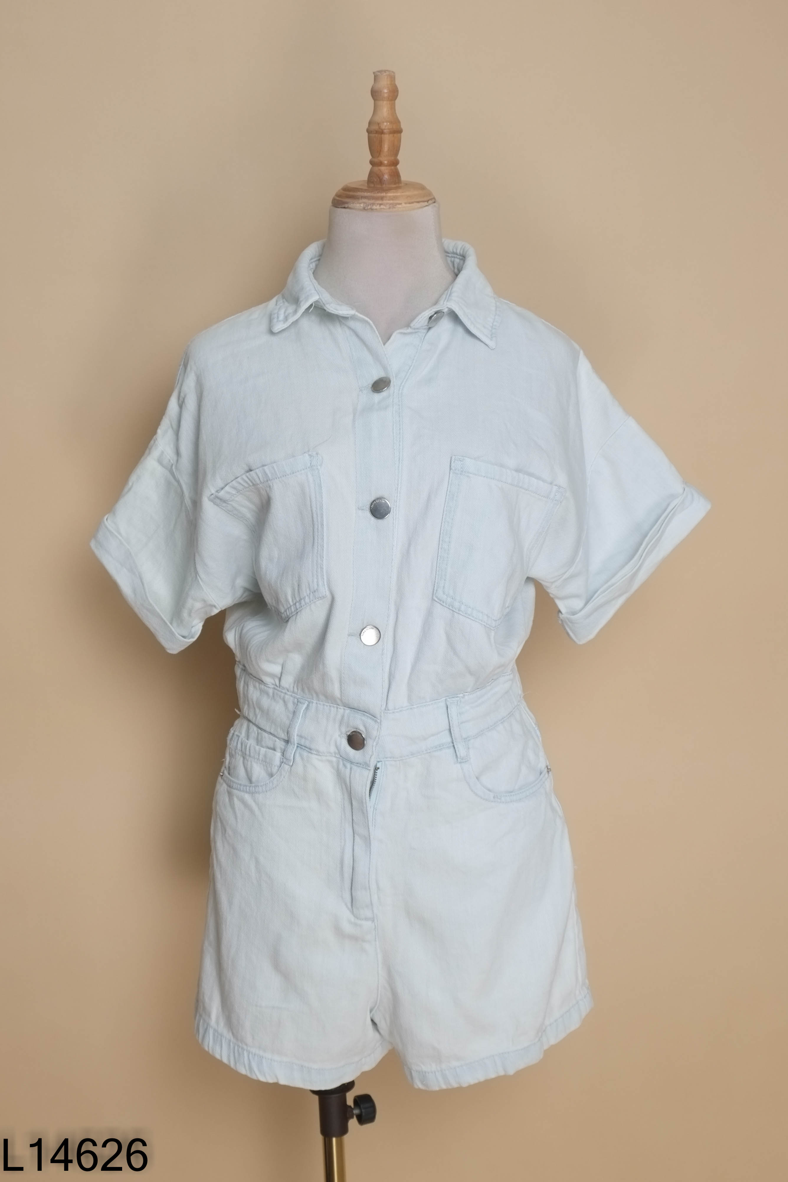 Jumpsuits ZARA jeans xanh nhạt
