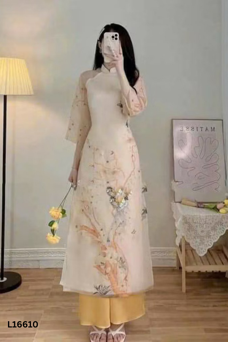 Áo dài be 4 tà (không quần)
