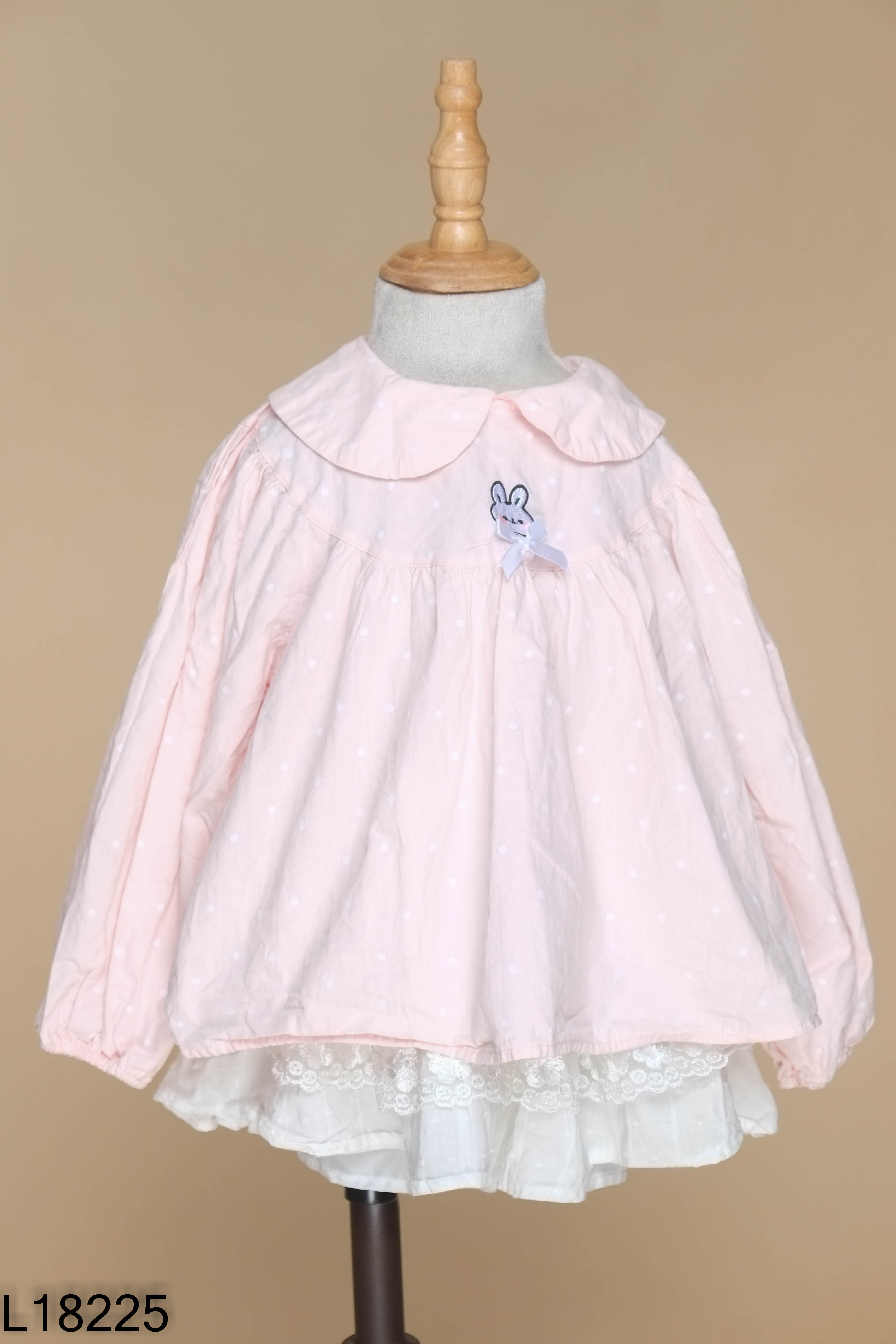 Set Áo hồng cổ sen + chân váy KIDS