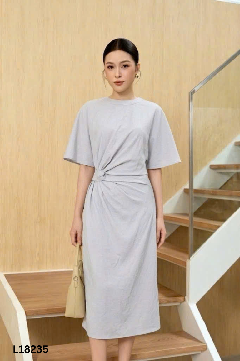Váy xanh PHUONG PHAN DESIGN nhún eo