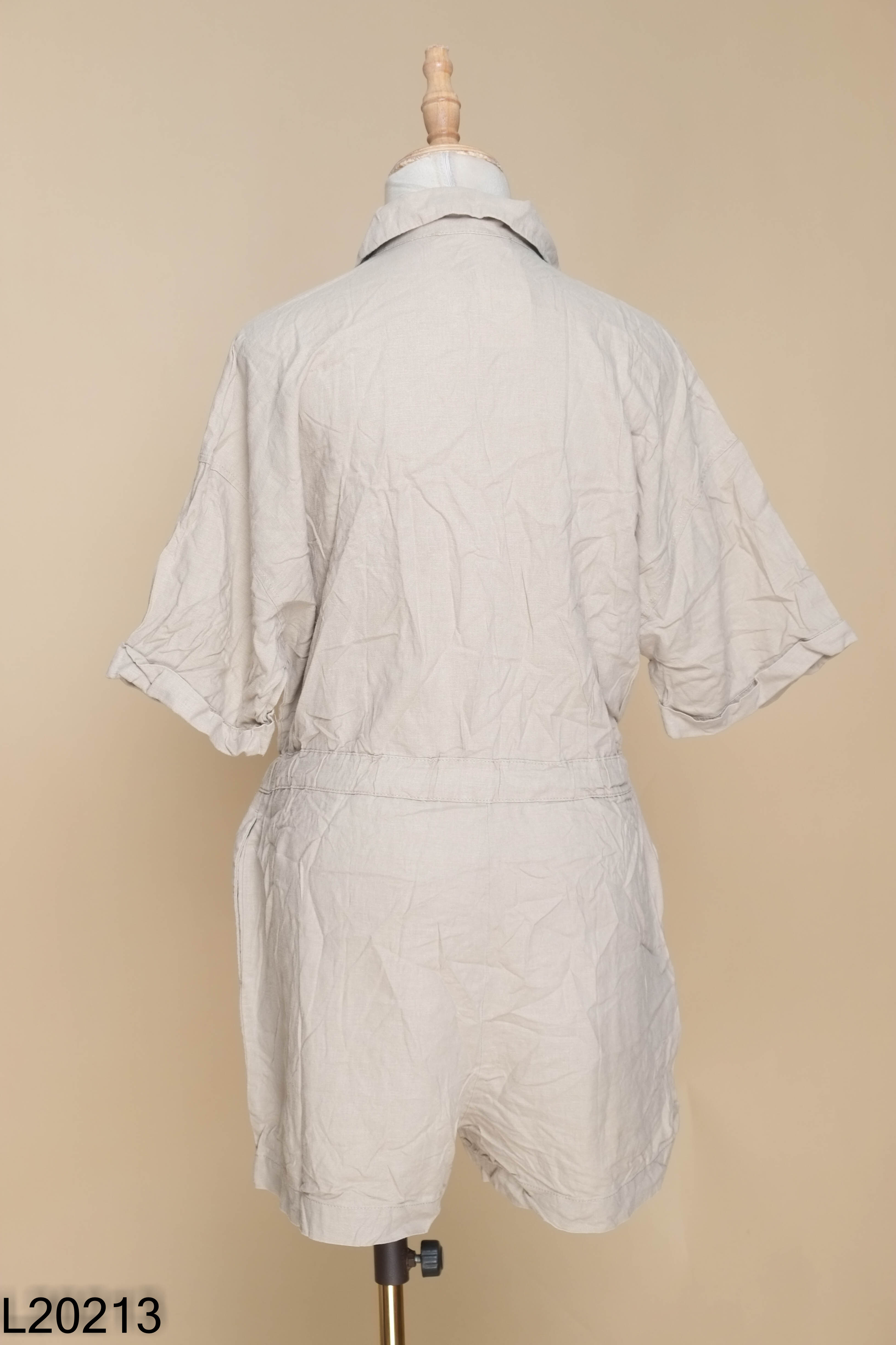 Jumpsuits MANGO linen be nâu