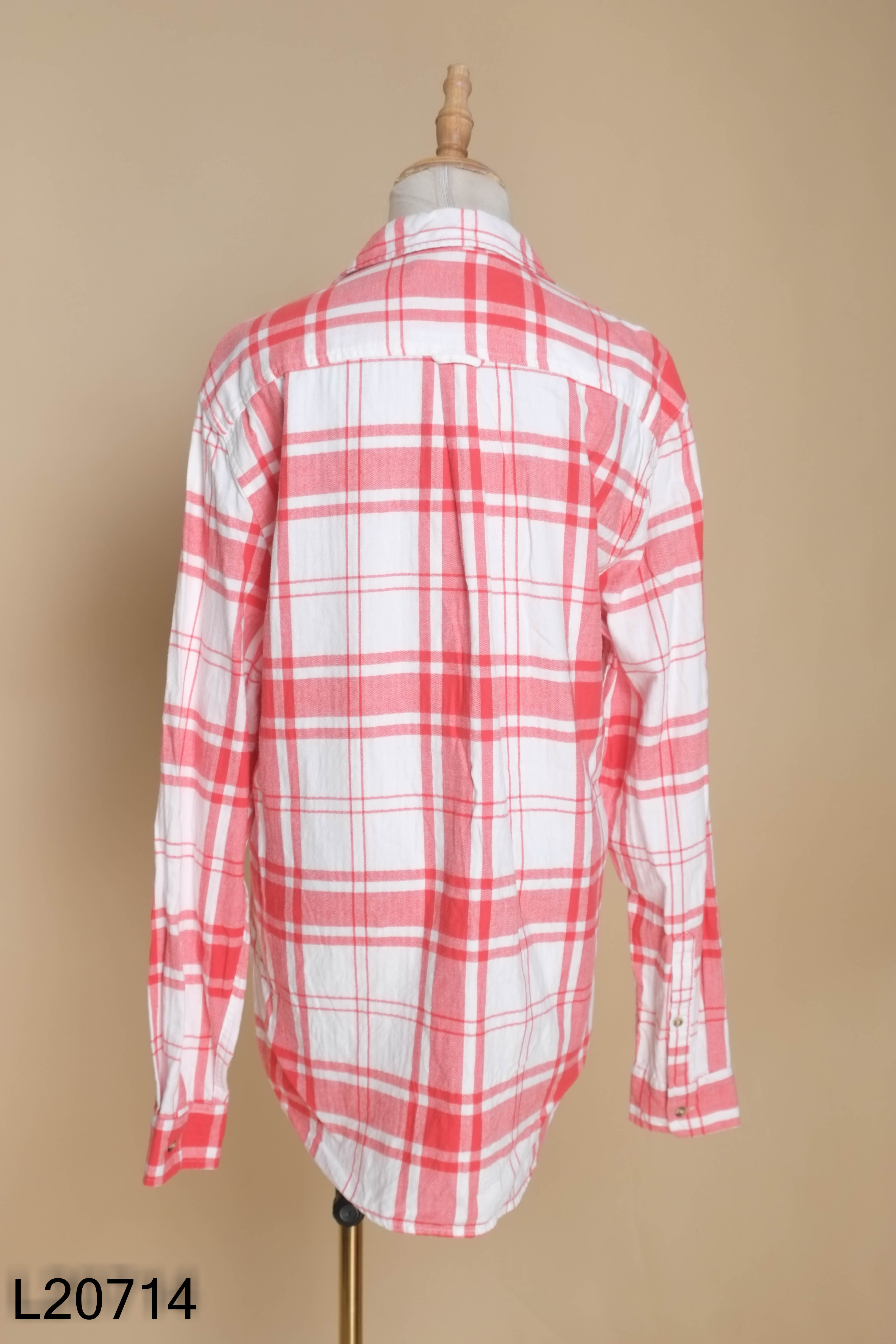 Áo COTTON ON be kẻ caro đỏ
