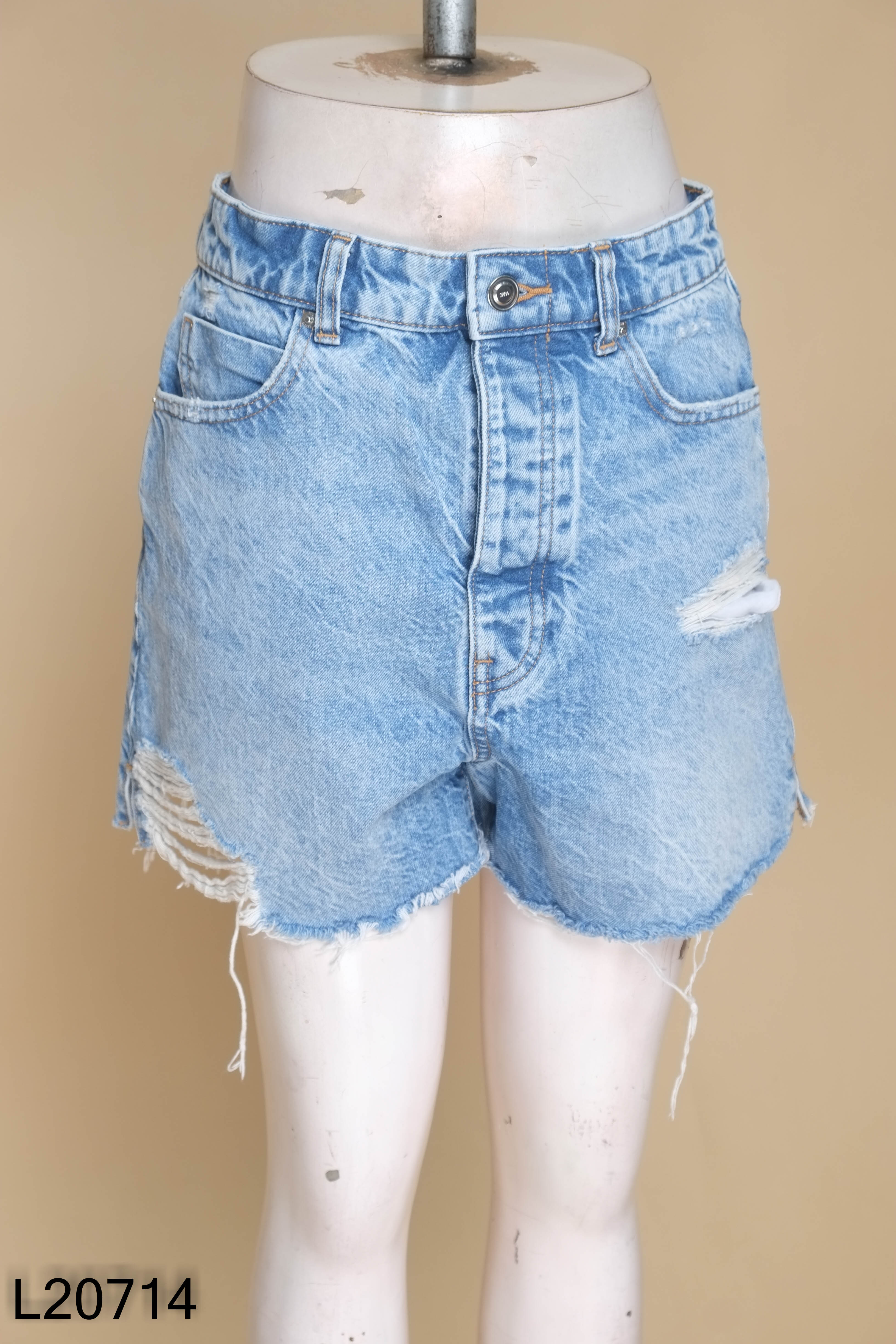 Quần ZARA jeans xanh rách