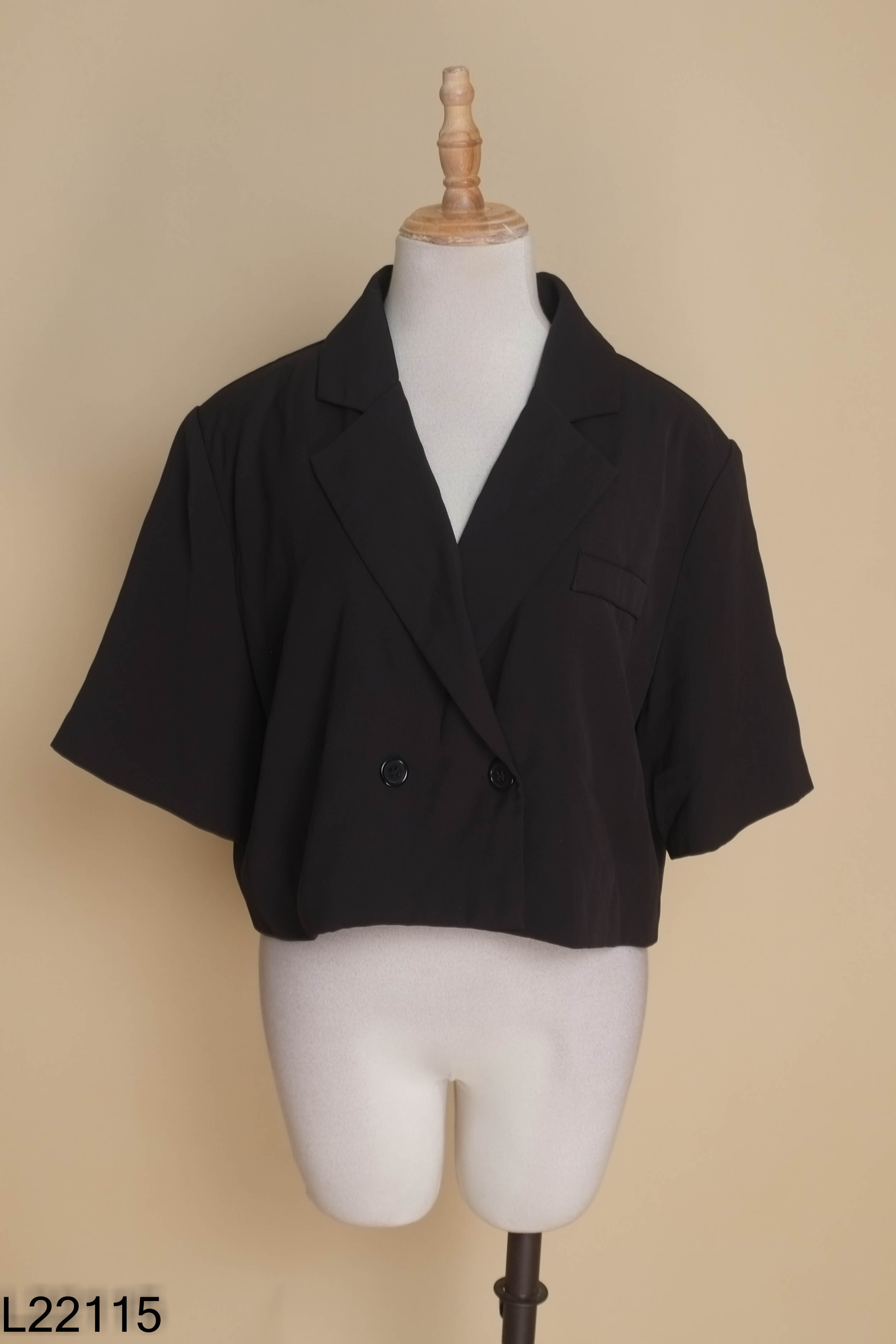 Áo DAZY đen cổ vest