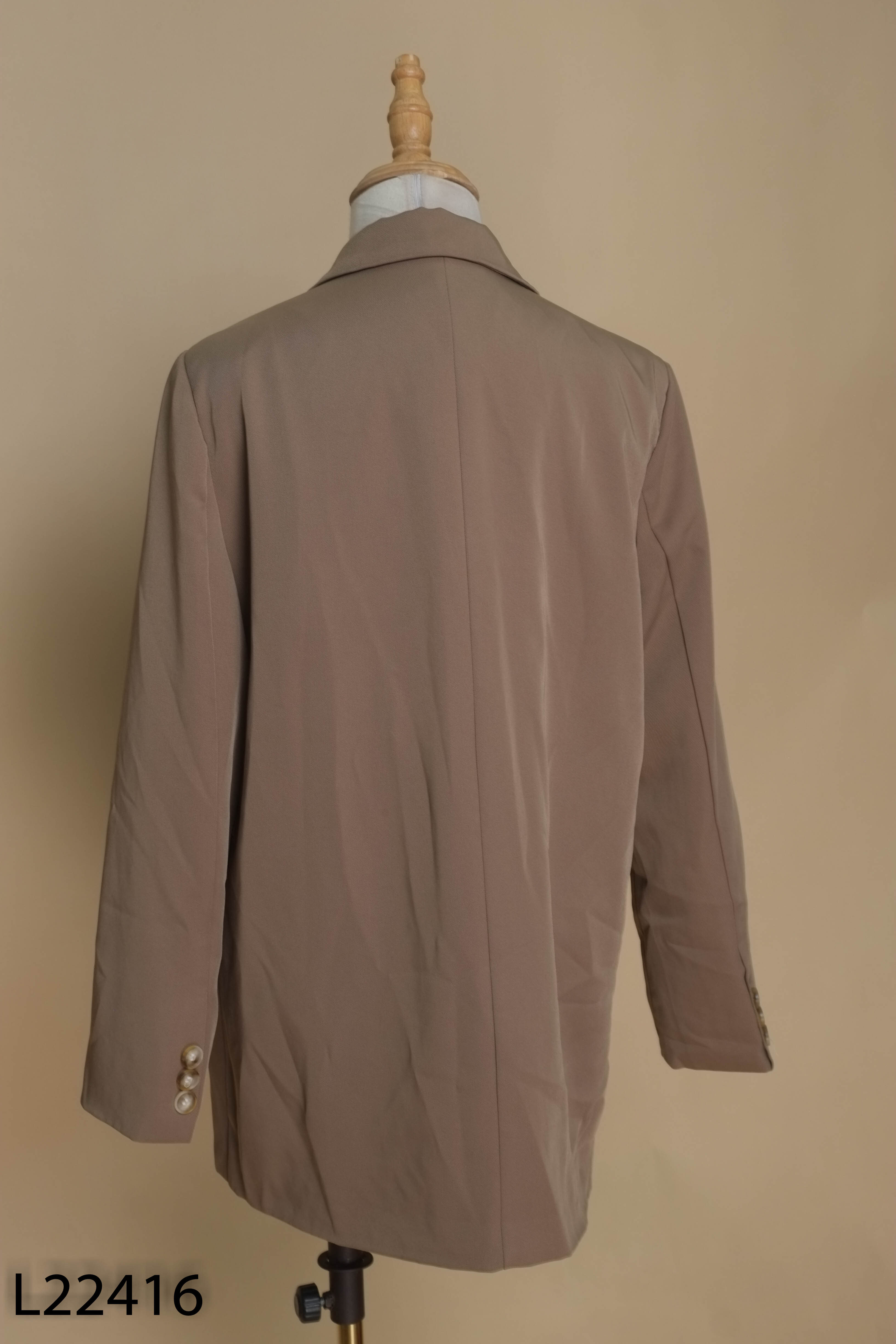 Áo khoác blazers xanh trơn EGM