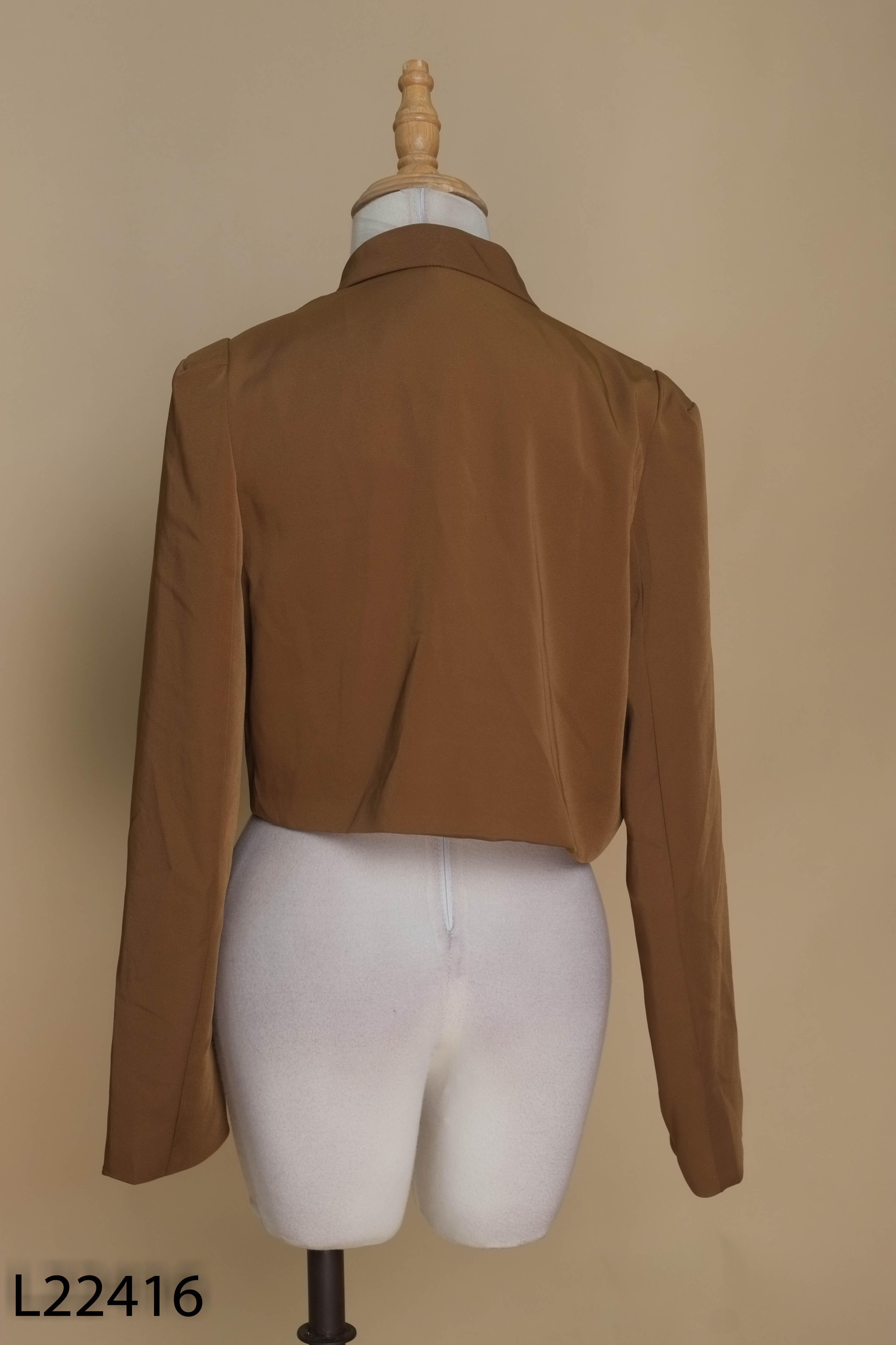 Áo khoác blazers nâu ngắn
