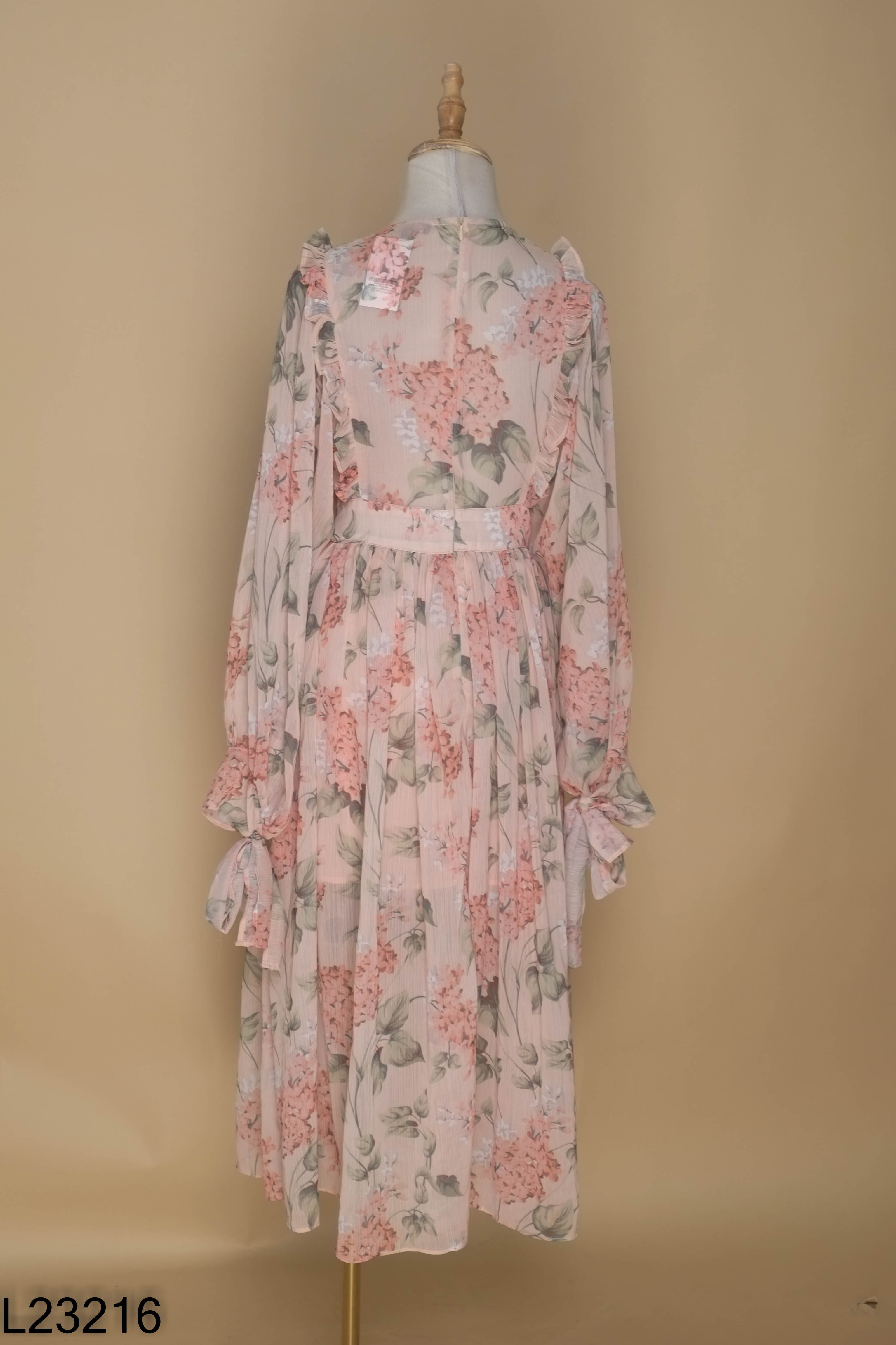 Váy hồng ÉTÉ BELLE họa tiết hoa
