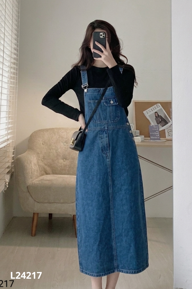 Váy yếm jeans xanh