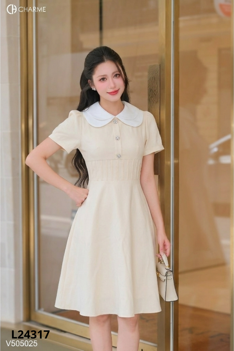 Váy be CHARME gấp ly eo