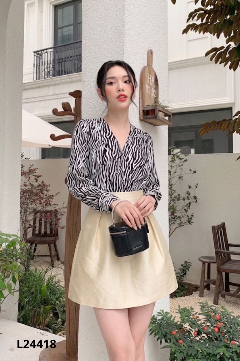 Chân váy LINH DESIGN be trơn