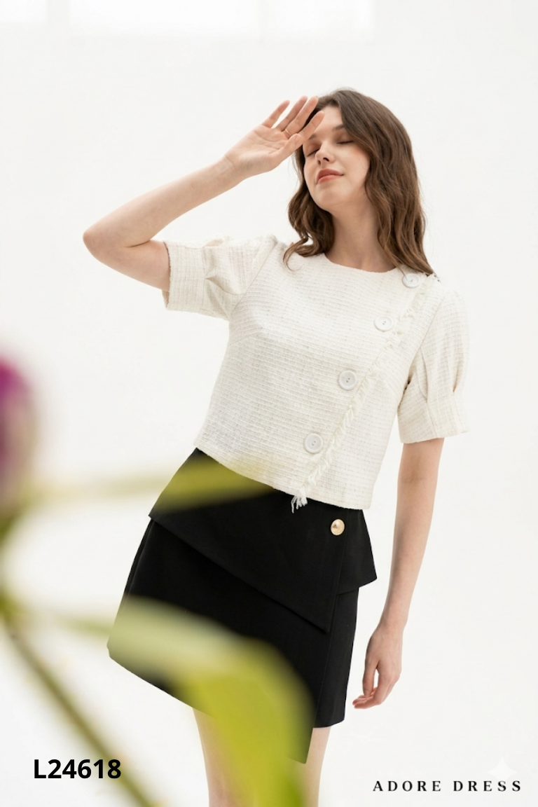 Áo ADORE DRESS be phối cúc
