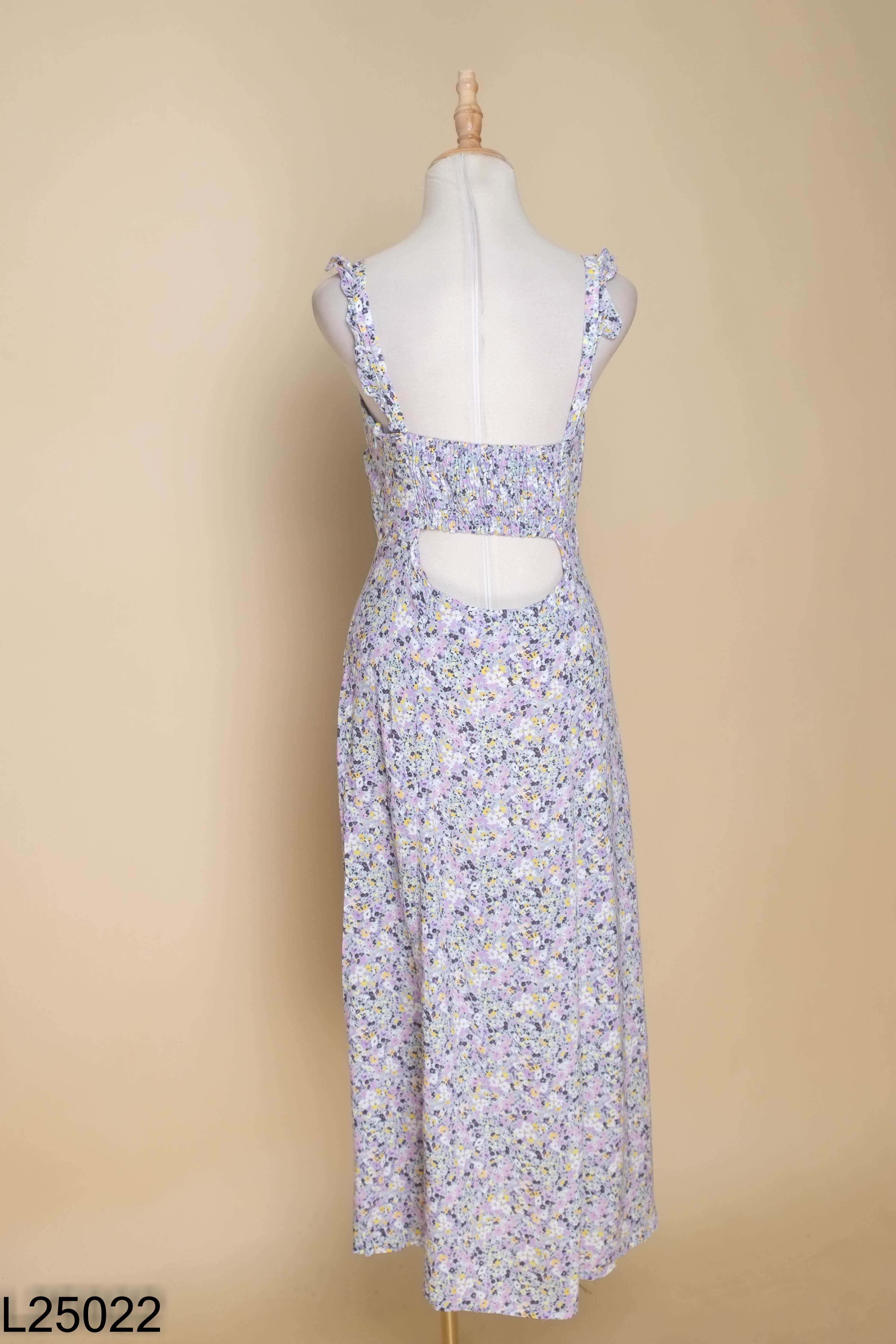 Váy ZARA tím họa tiết hoa