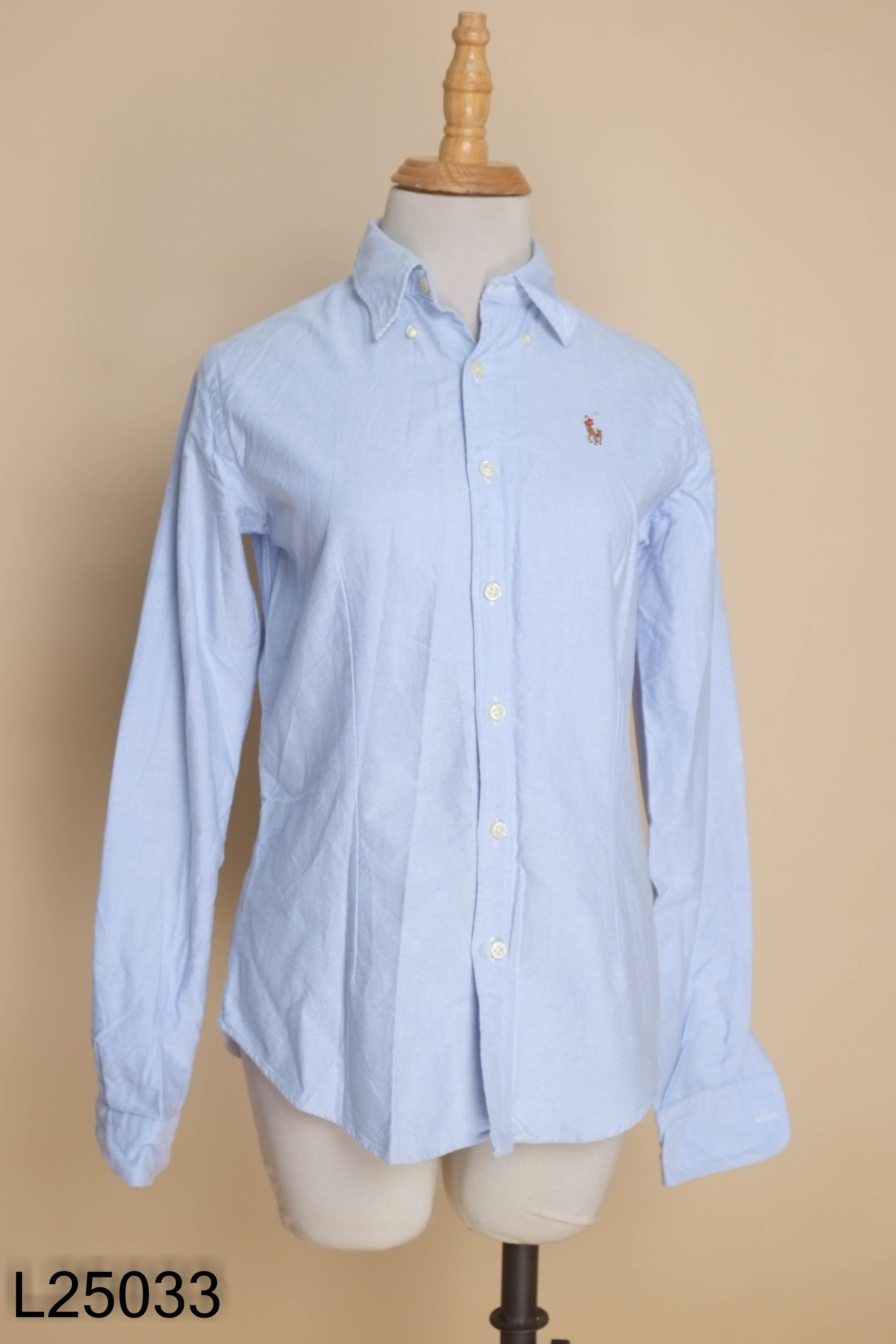 Áo sơ mi xanh RALPH LAUREN trơn