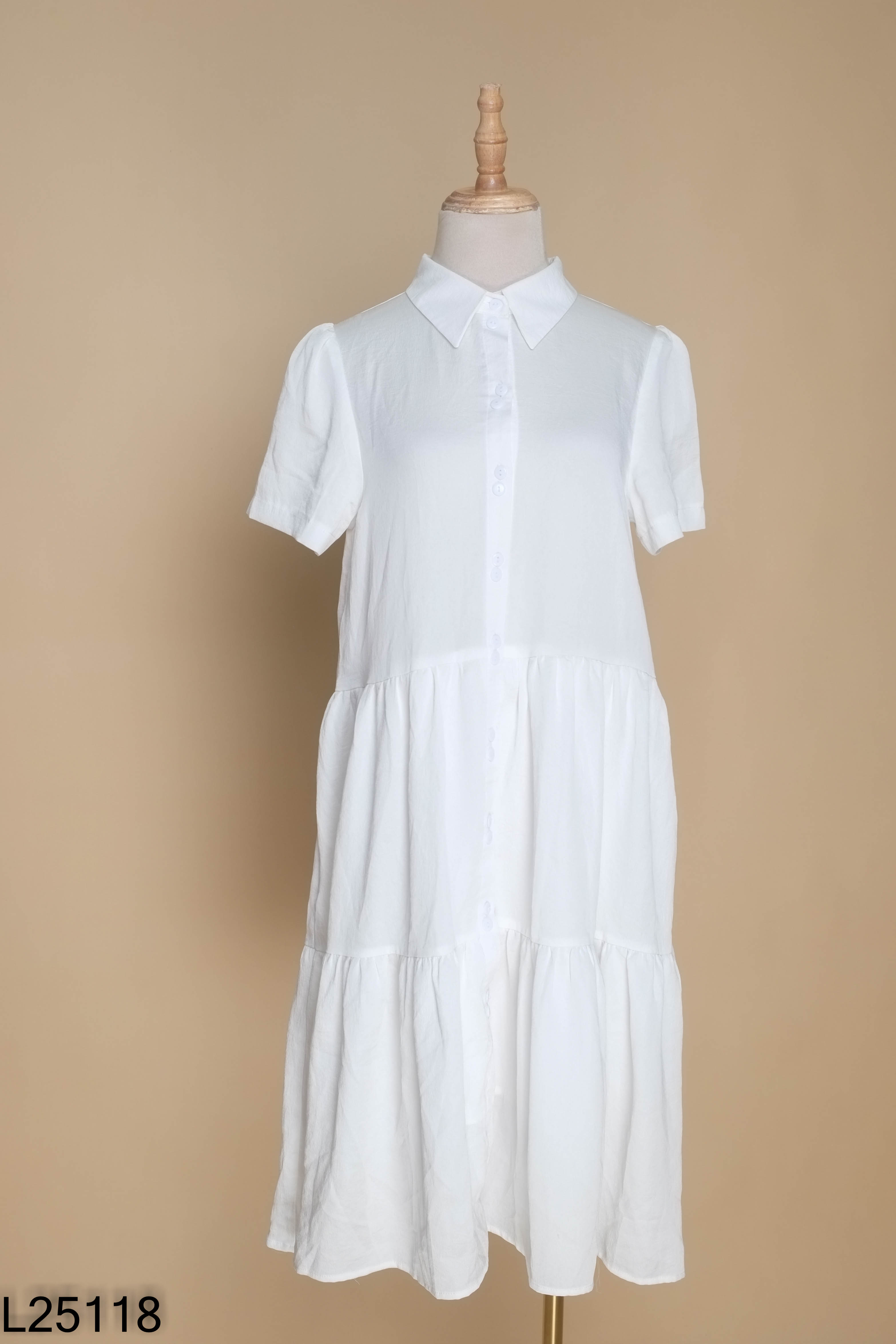 Váy sơ mi trắng TWENTY FIVE babydoll